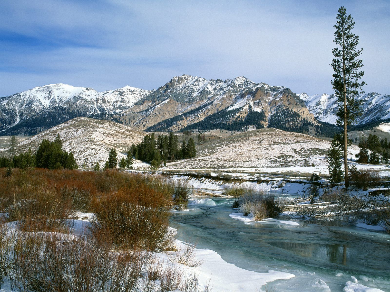 Boulder Mountains Wallpaper Winter Nature Wallpaper in jpg format for free download