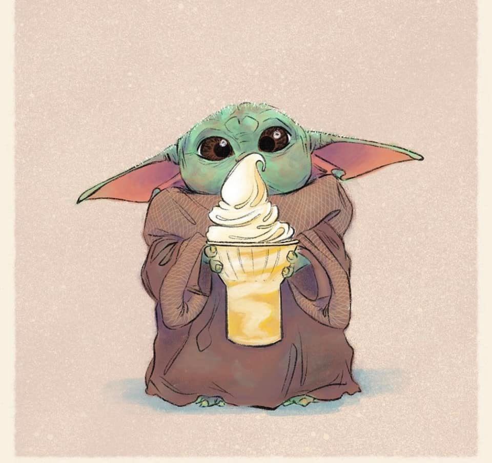 Free download Baby Yoda Holding Soup Silhouette [960x904]