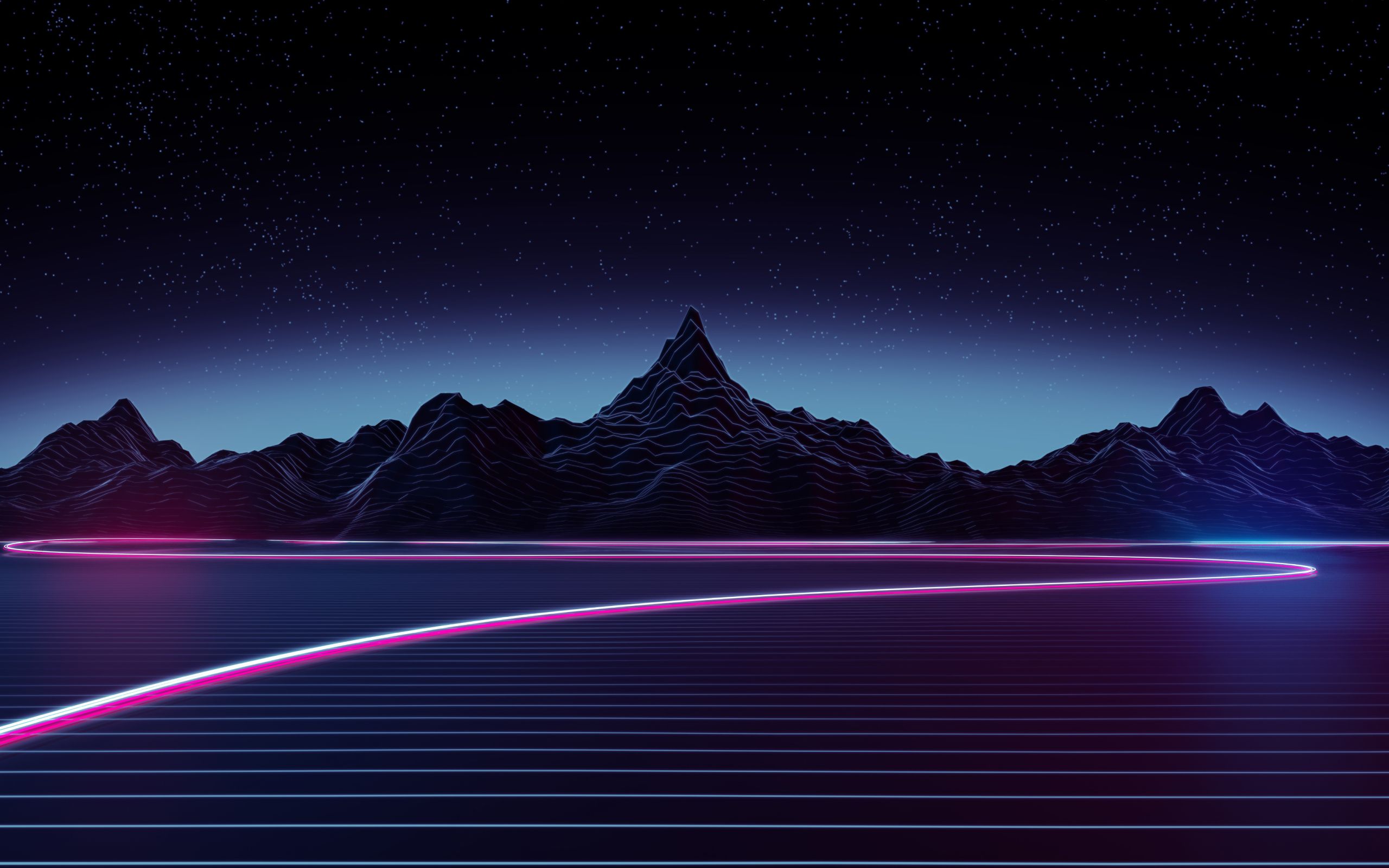 Wallpaper of Artistic, Retro Wave, Mountains background & HD image