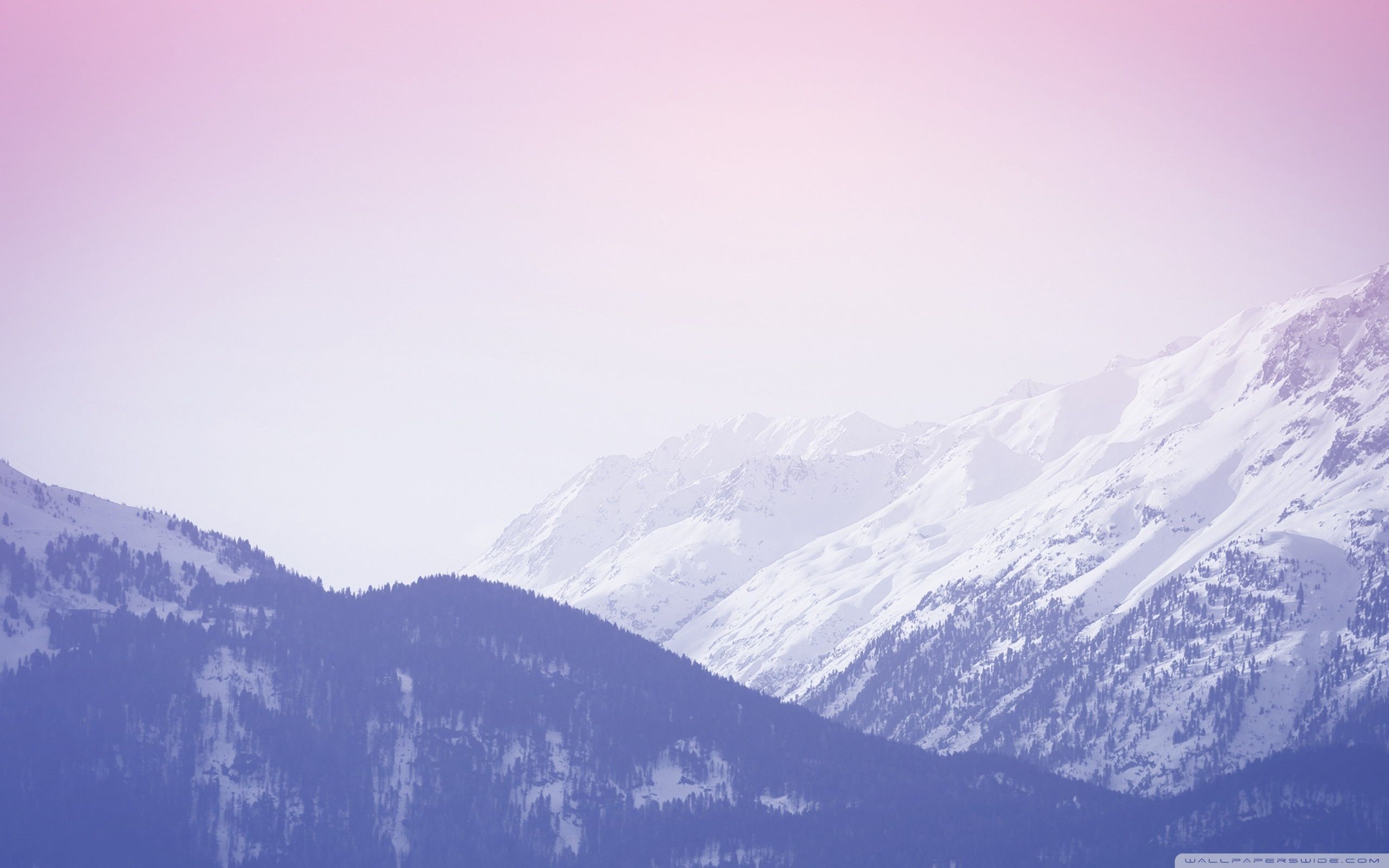 Download White Mountain Landscape, Winter UltraHD Wallpaper