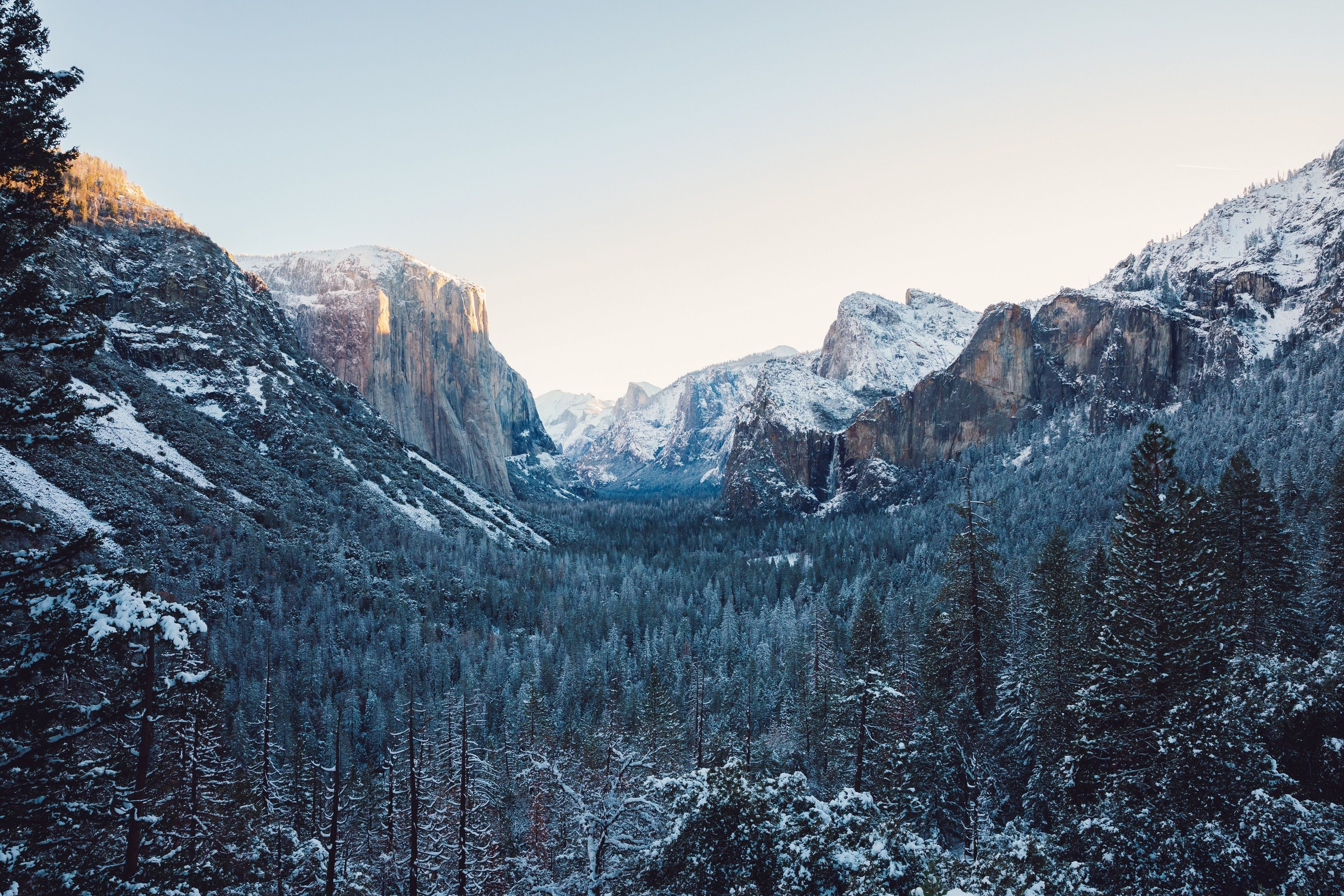 Yosemite Winter 4k One Plus Huawei p Honor view Vivo y Oppo f Xiaomi Mi A2 HD 4k Wallpaper, Image, Background, Photo and Picture