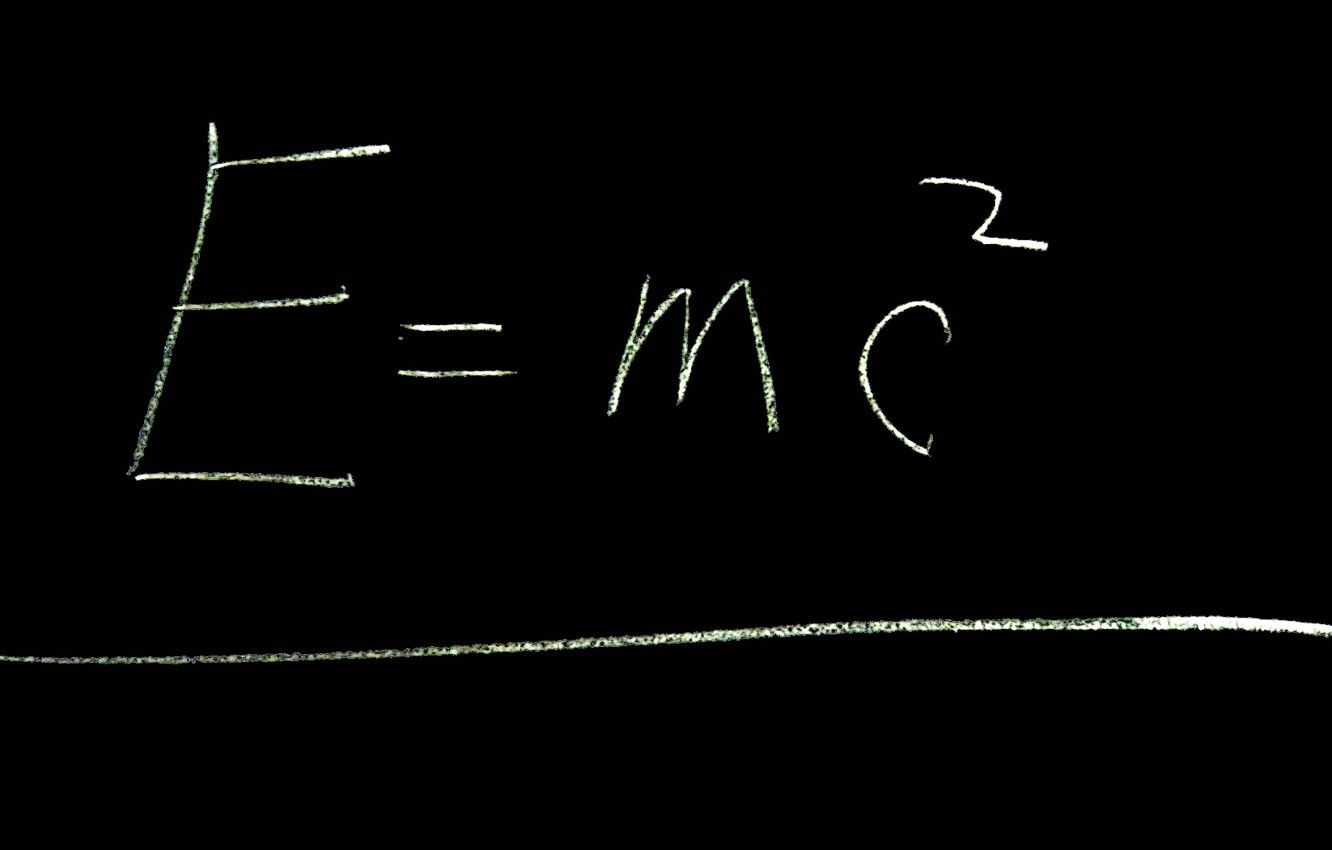 Wallpaper Energy, physics, Einstein, E=mc^ the theory of relativity, Weight image for desktop, section минимализм