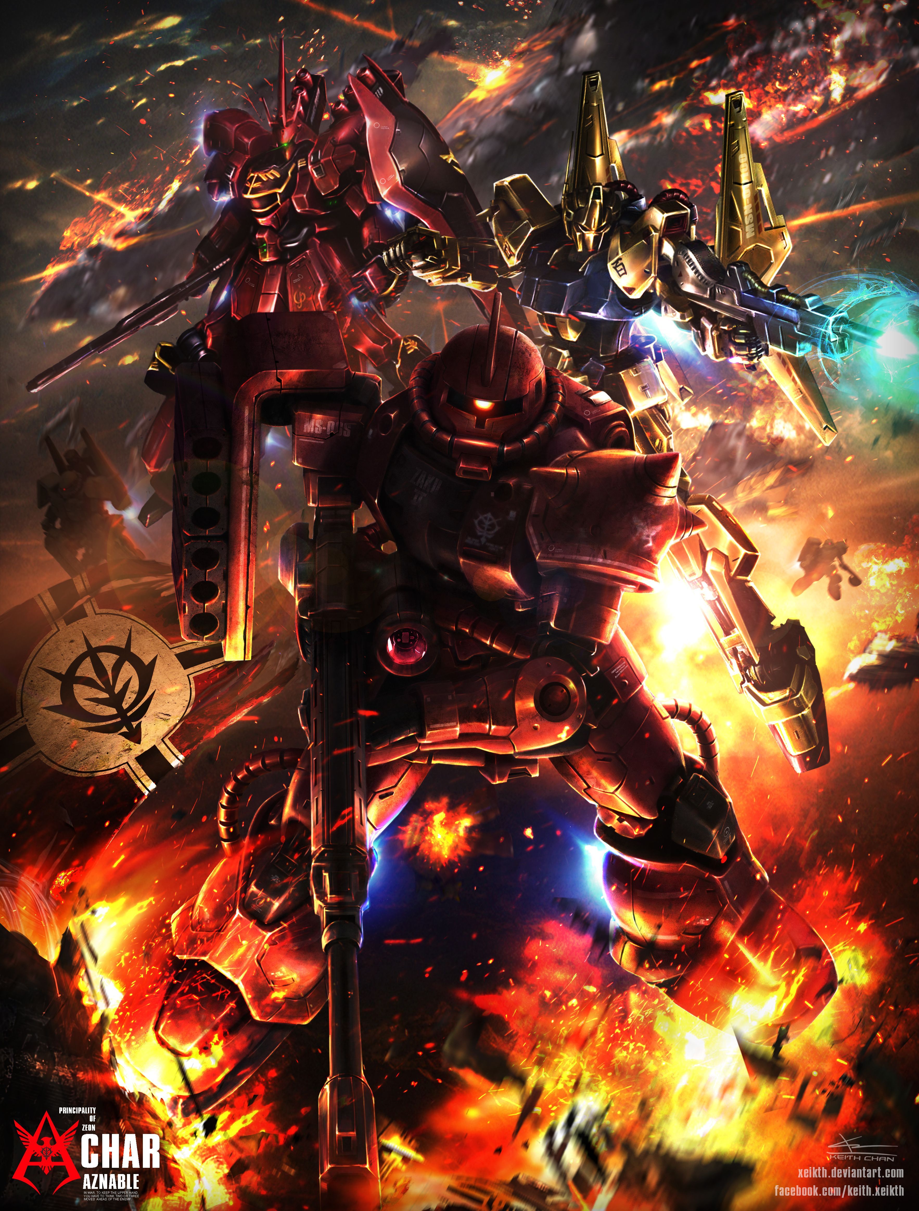 Char Aznable (Principality of Zeon) gundam fan art. Gundam wallpaper, Gundam, Gundam art