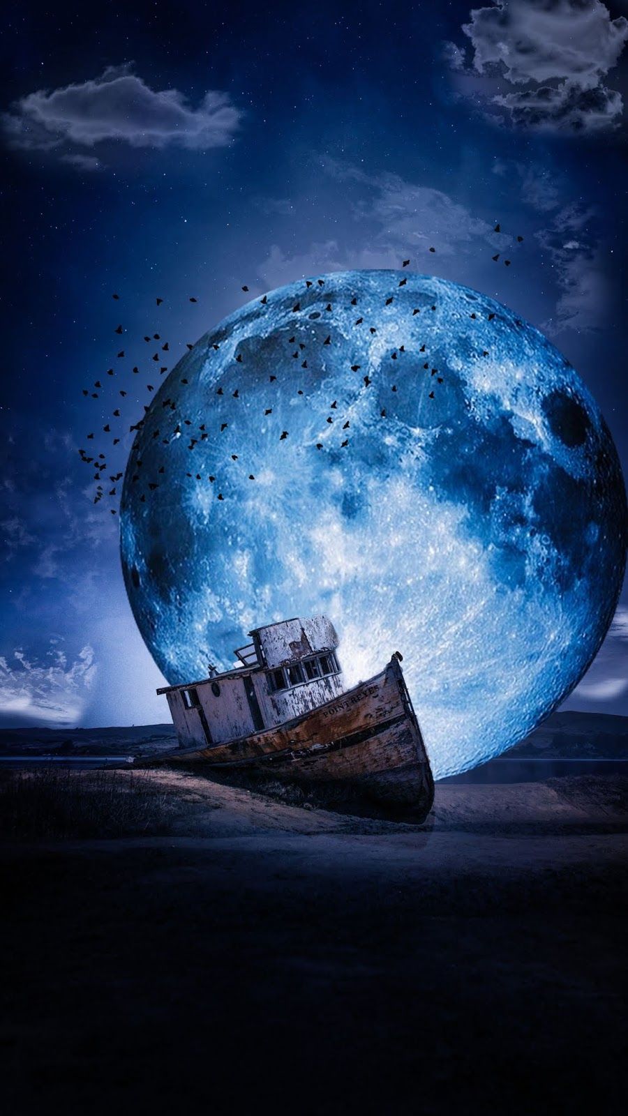 Catching the moon. Fantasy landscape, Planets wallpaper
