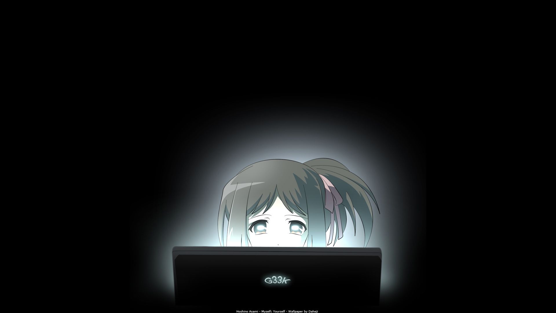 Girl Using Laptop Anime HD Wallpaper