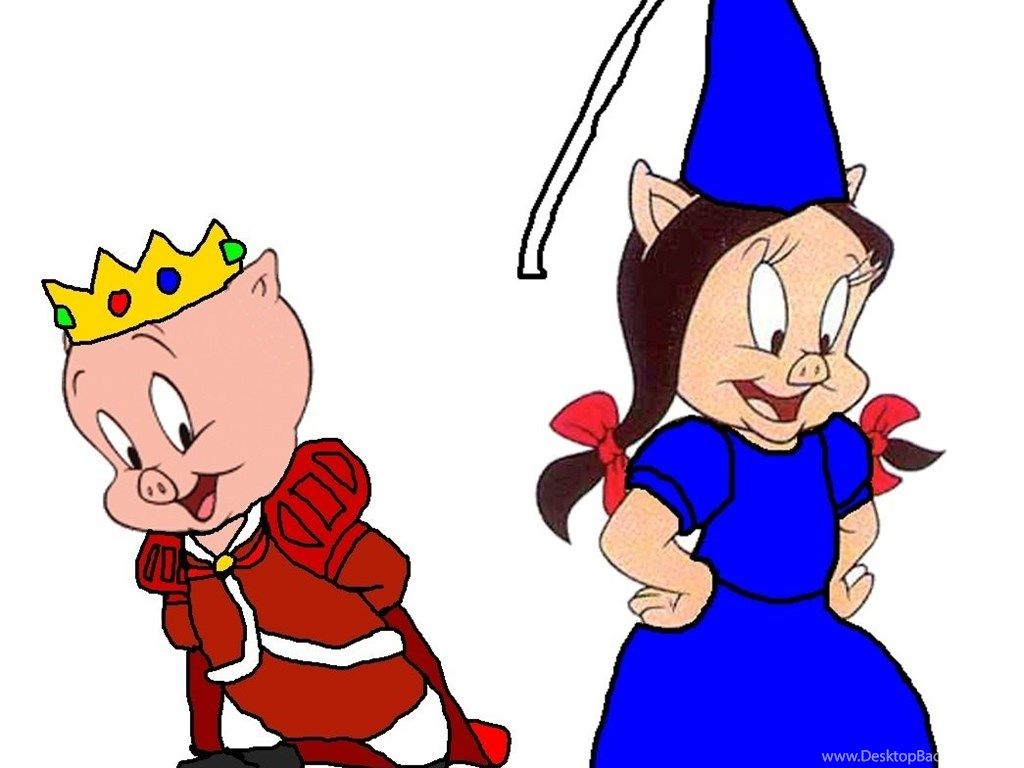 Wallpaper Porky Pig Looney Tunes Prince And Princess Petunia