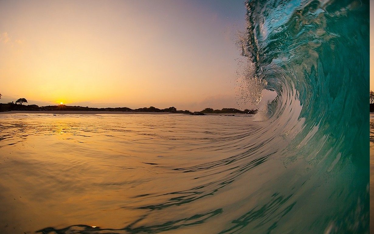 nature, Landscape, Hawaii, Sunrise, Waves, Beach, Sea, Water, Summer, Island Wallpaper HD / Desktop and Mobile Background