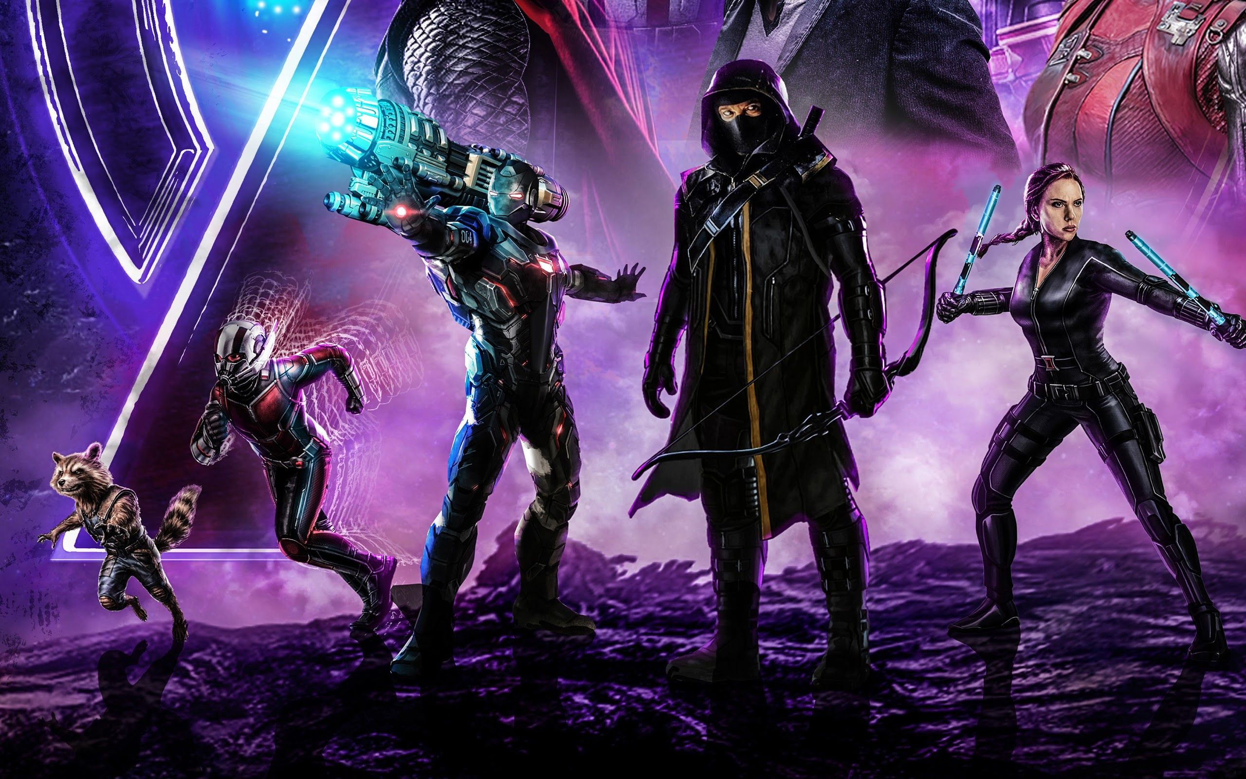 Avengers: Endgame, Ronin, War Machine, Black Widow, Ant Man