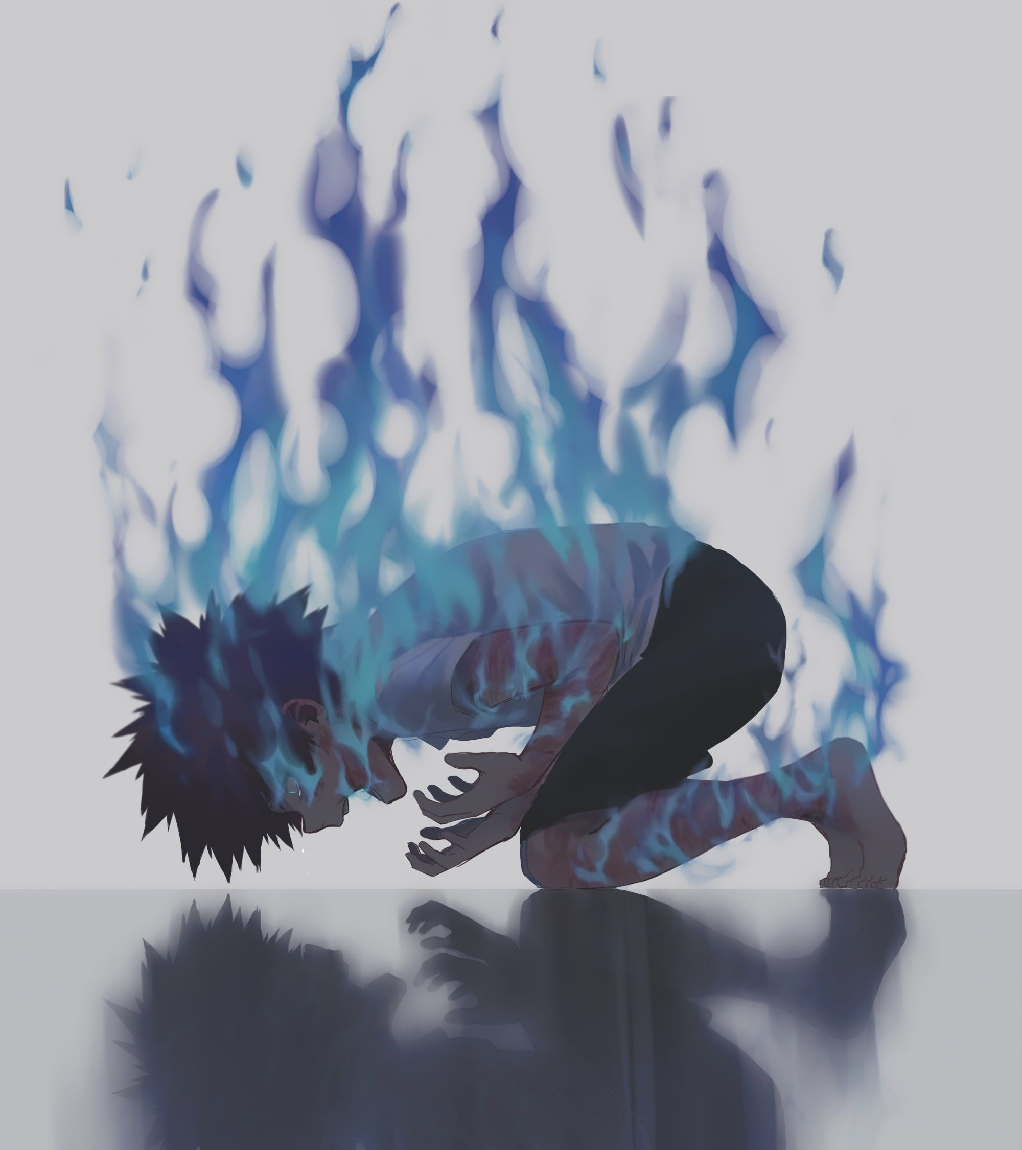 dabi blue fire #reflection boku no hero academia #Anime P #wallpaper #hdwallpaper #desktop. Anime, Hero, Boku no hero academia