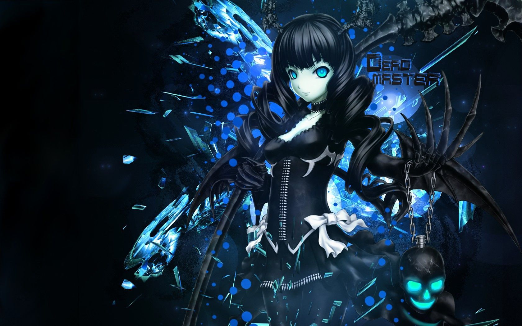 Black and Blue Anime Wallpaper Free Black and Blue Anime Background