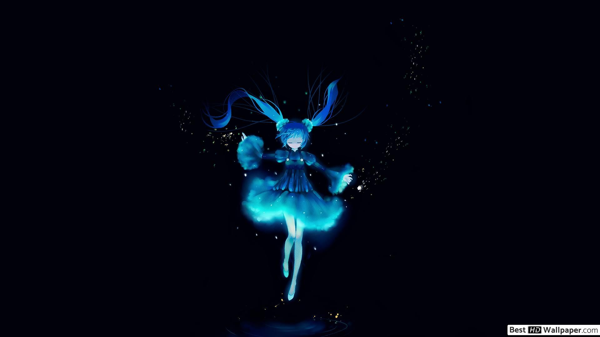 Blue Anime Girl HD Wallpaper Download