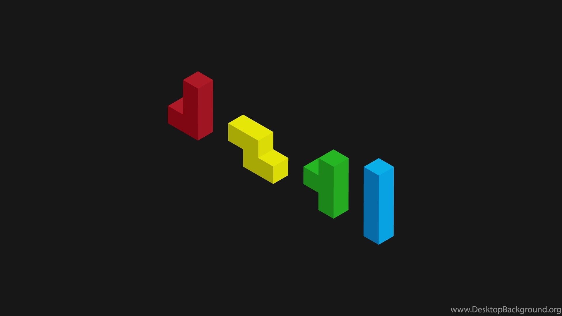 Minimalist Tetris Game Videogames Wallpaper Desktop Background