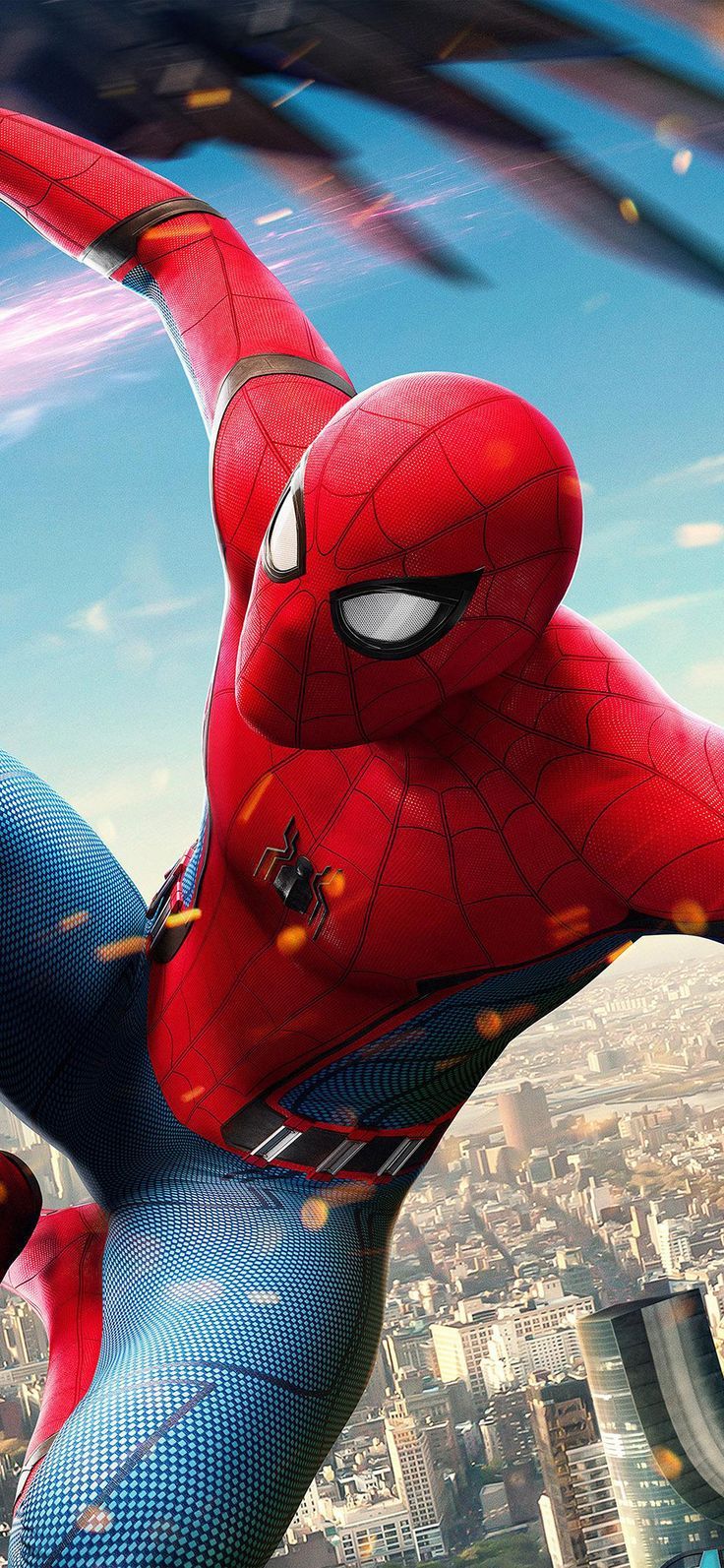 iPhone X wallpaper, spiderman hero marvel avengers art