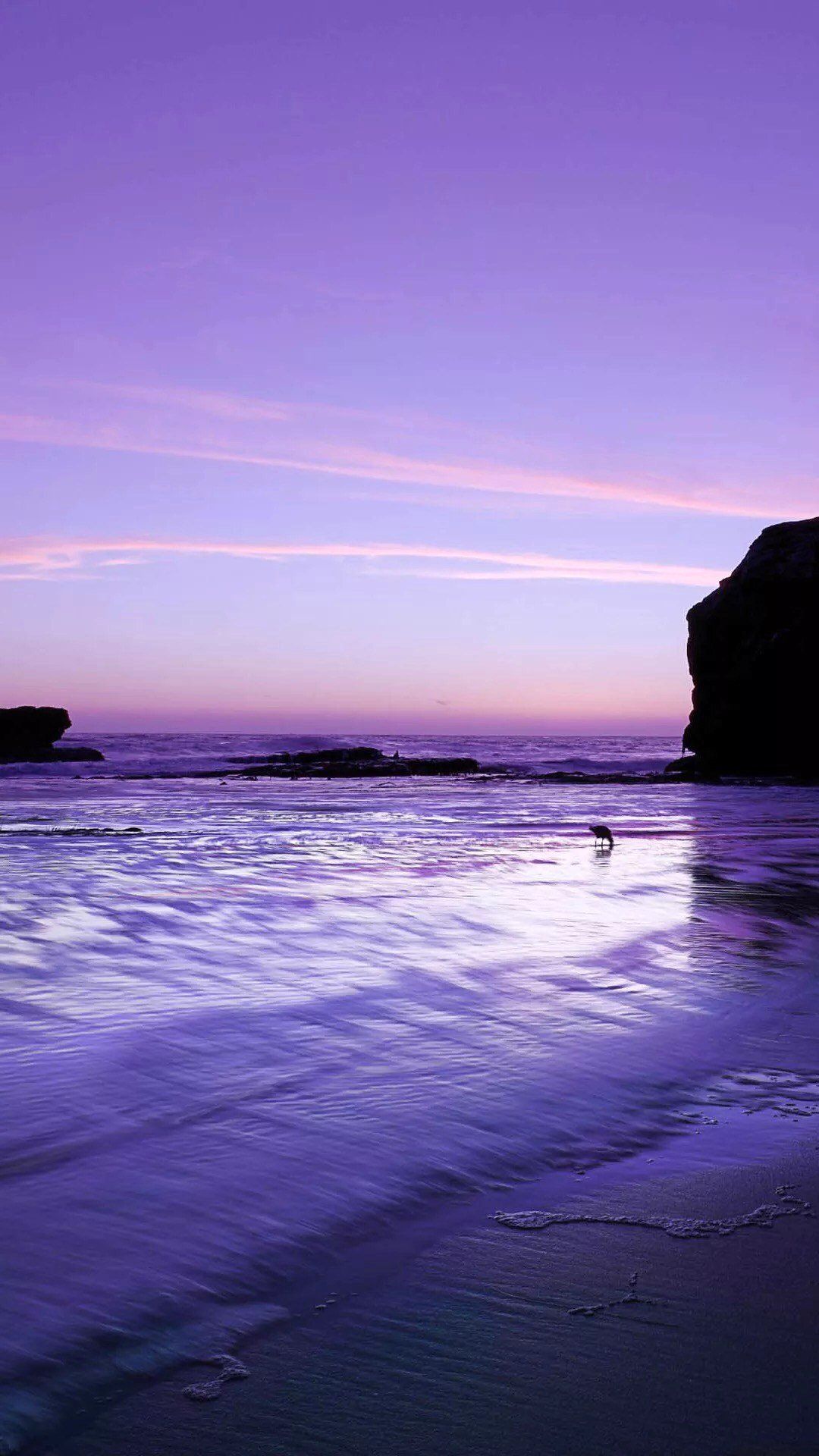 iPhone 11 Wallpaper Landscape Purple Beach Ocean Wallpaper