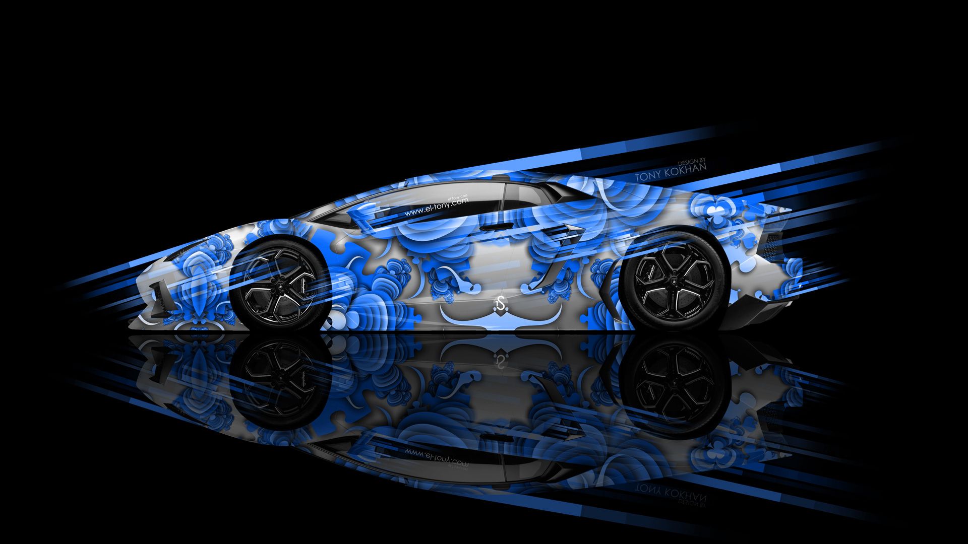Lamborghini Aventador Side Super Speed Aerography Car 2014 el Tony