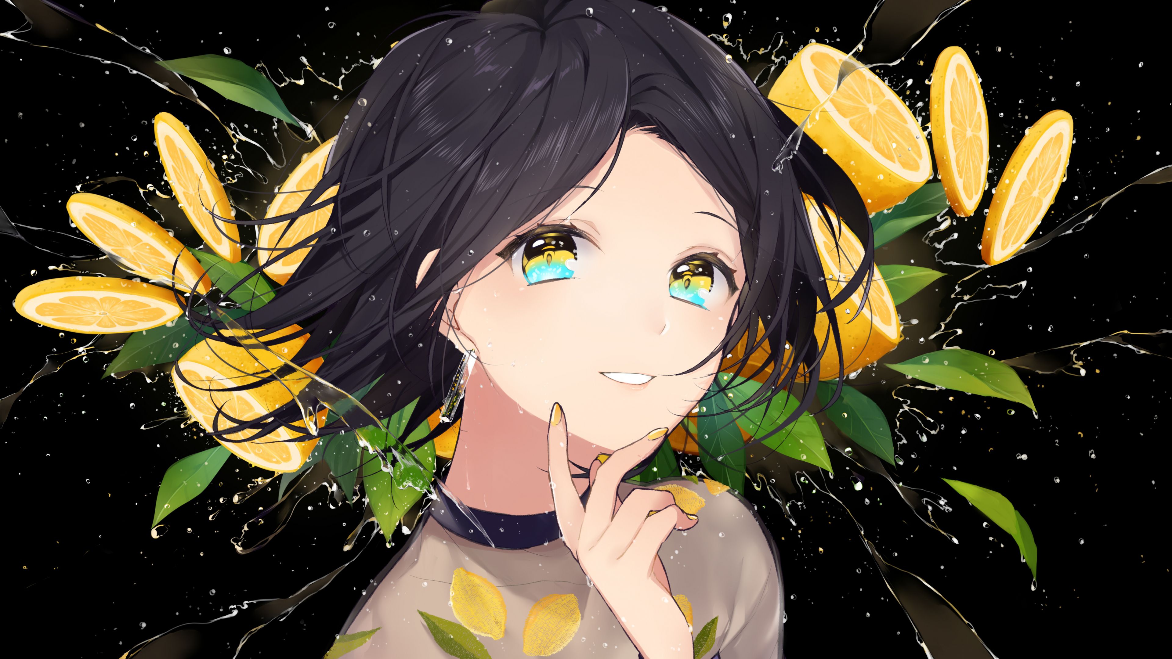 Download 3840x2160 wallpaper cute, anime girl, happy, 4k, uhd 16: widescreen, 3840x2160 HD image, background, 10476