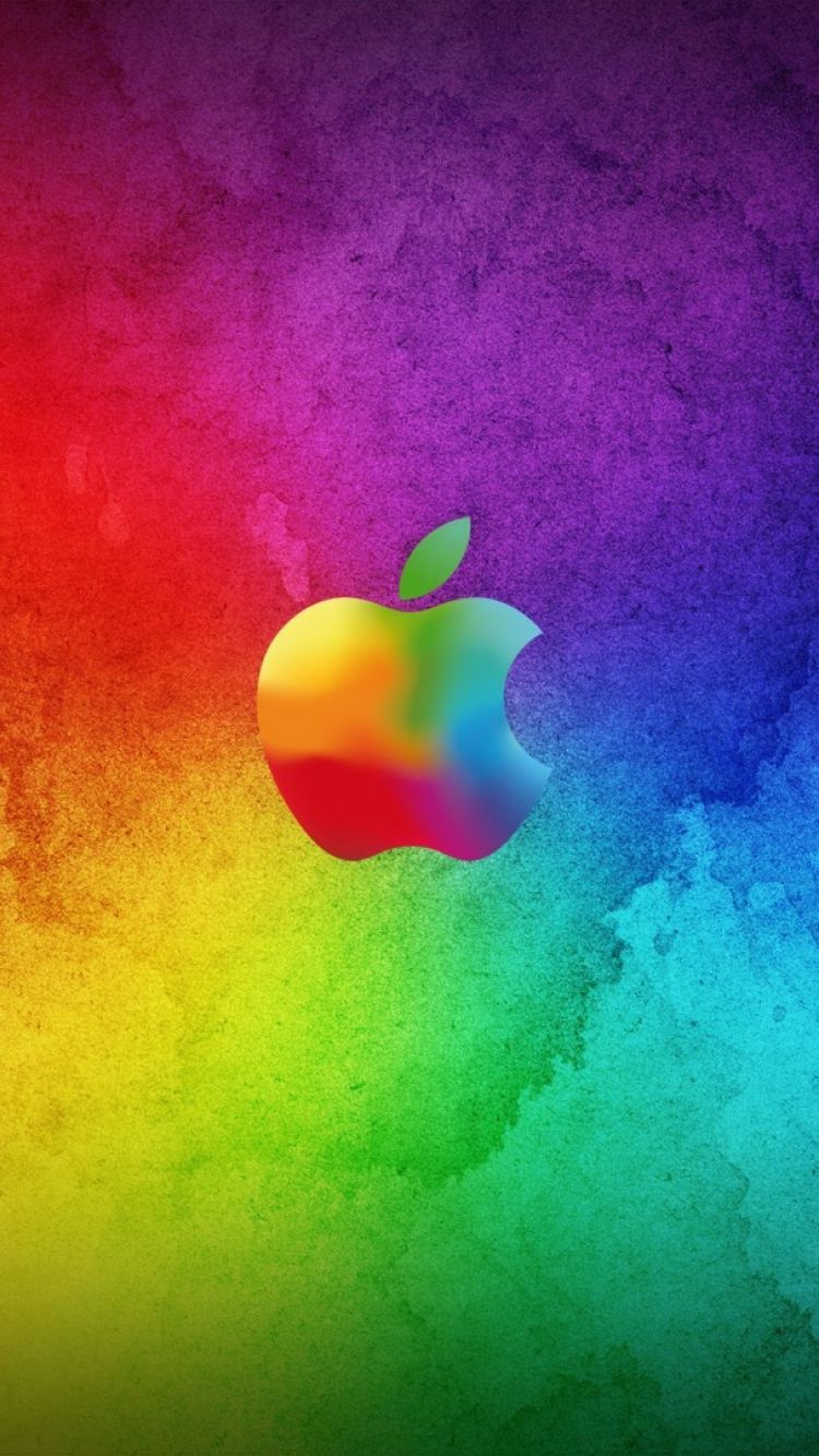 Download Wallpaper 750x1334 Apple, Colorful, Background, Brand