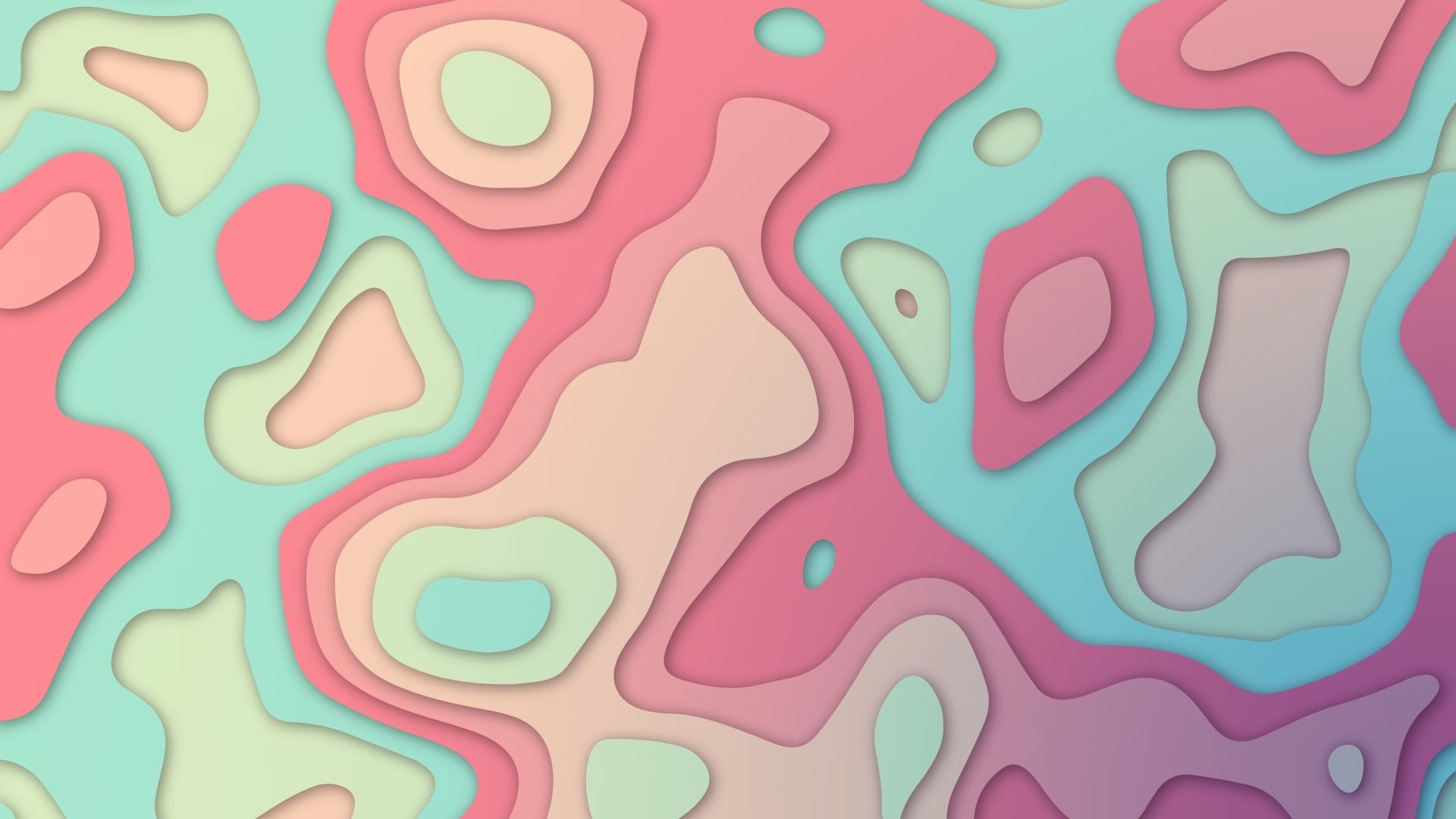 Pastel Slide Elevation Colorful Abstract 1080P Laptop