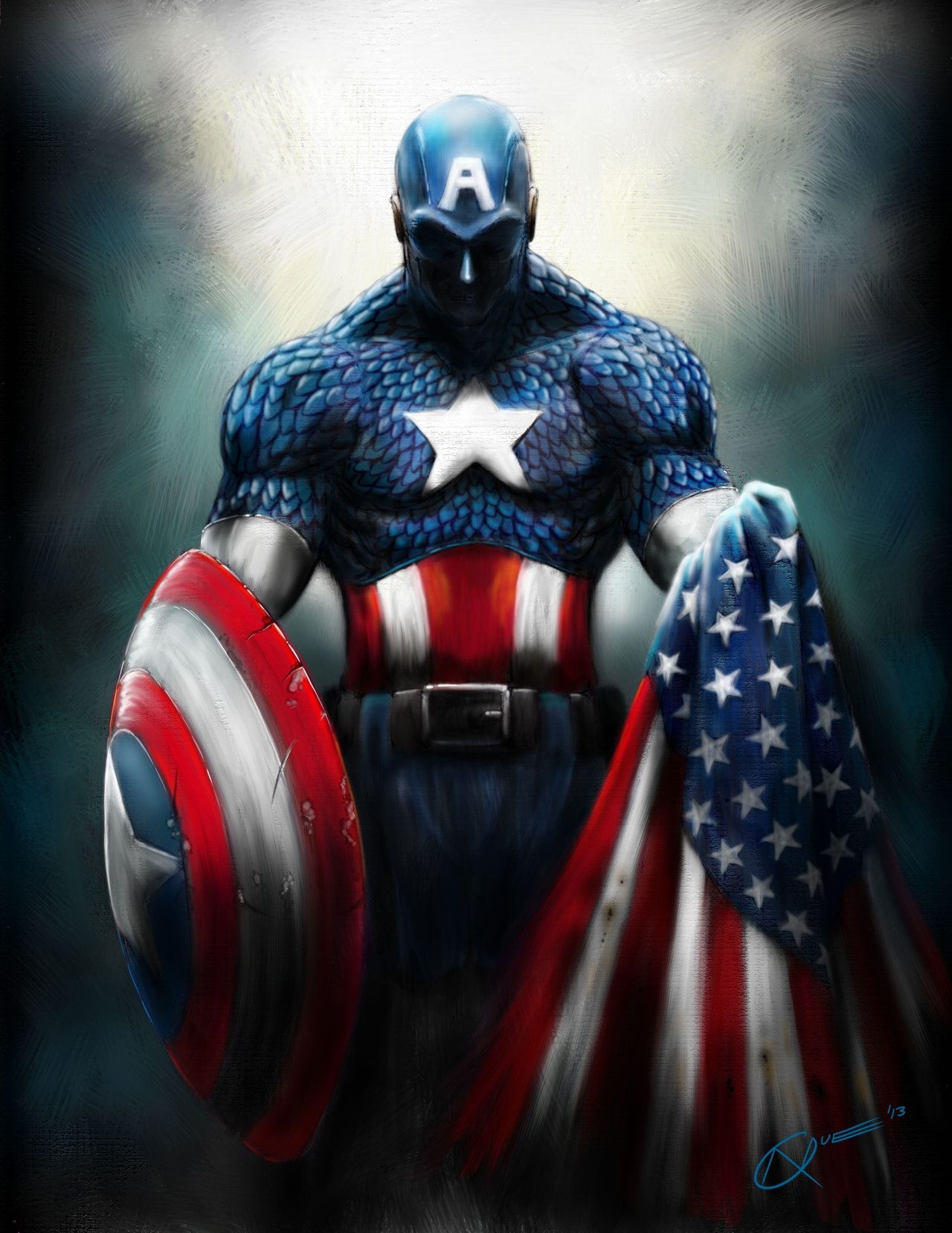 Image Result For Captain America Wallpaper America With Flag HD Wallpaper