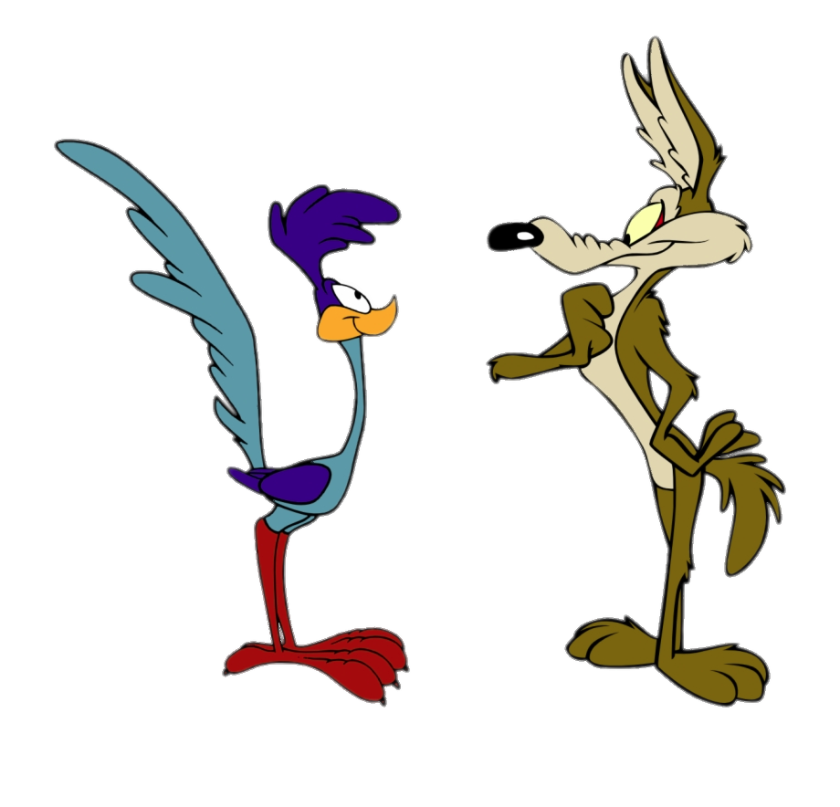Check out this transparent Road Runner and Wile E. Coyote PNG image.