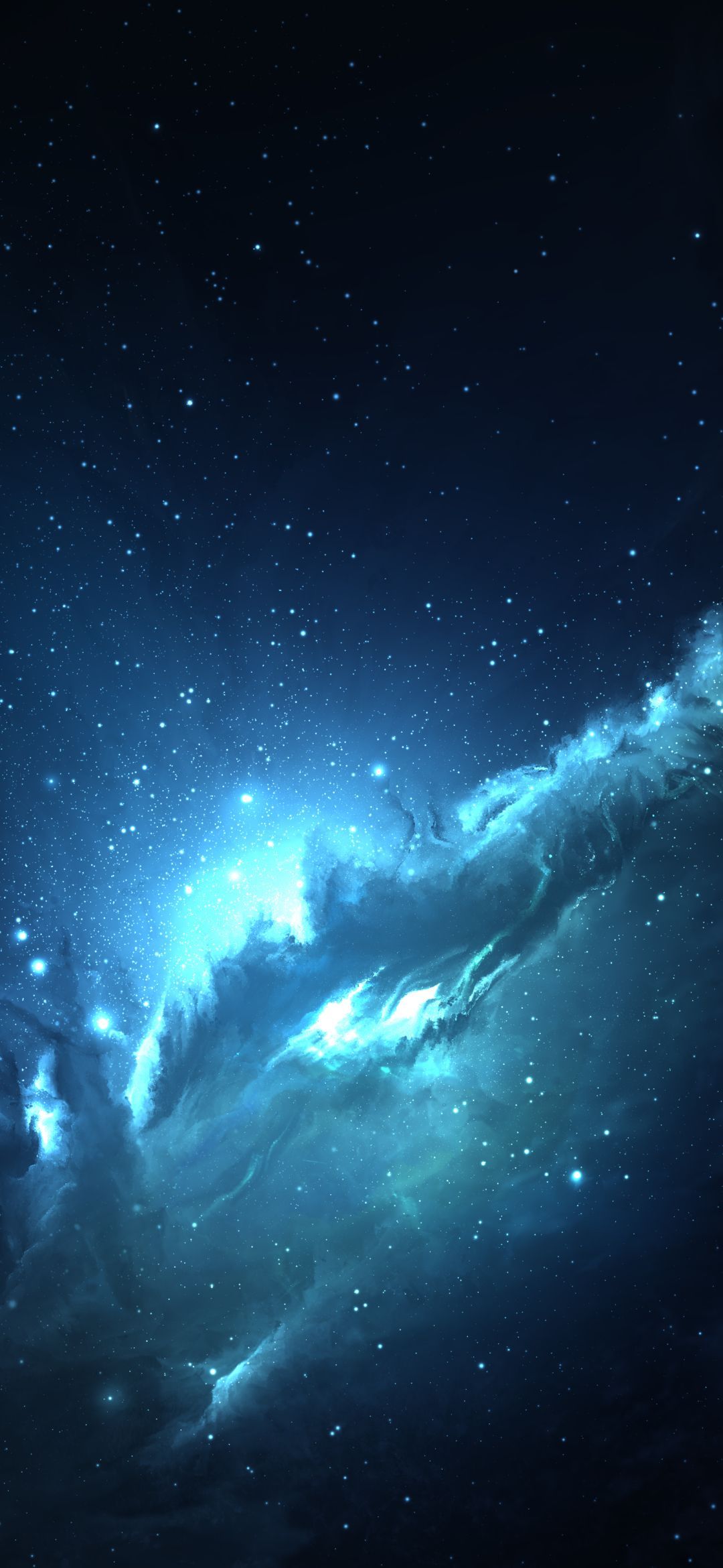 Atlantis Nebula Sci Fi Nebula Blue Space (1080x2340) Mobile