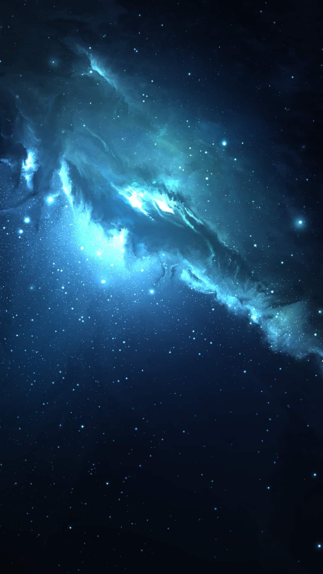 22141 Blue Nebula Mobile Wallpaper