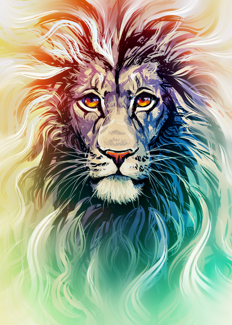 Colorful Lion Wallpaper Free Colorful Lion Background