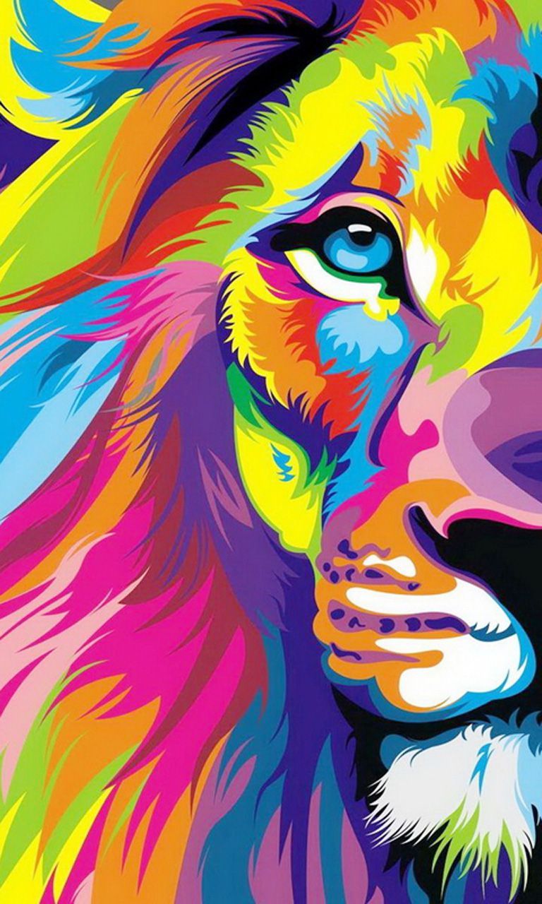 My phone wallpaper collection. Lion painting, Lion art, iPhone 6