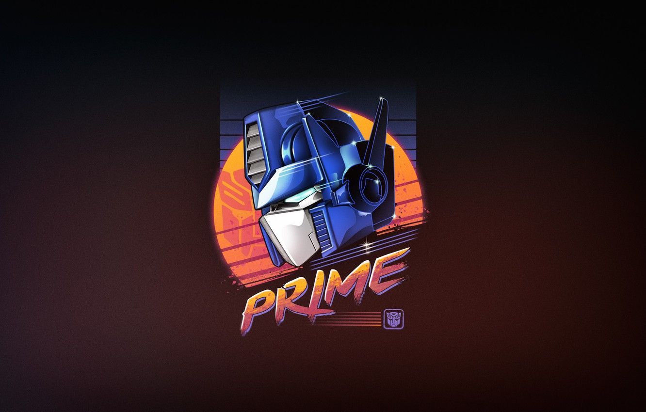 Wallpaper Robot, 80s, Neon, Transformers, Optimus Prime, Optimus Prime, Transformer, Prime, Convoy, Optimus, 80's, Synth, Prime, Retrowave, Synthwave, New Retro Wave image for desktop, section минимализм