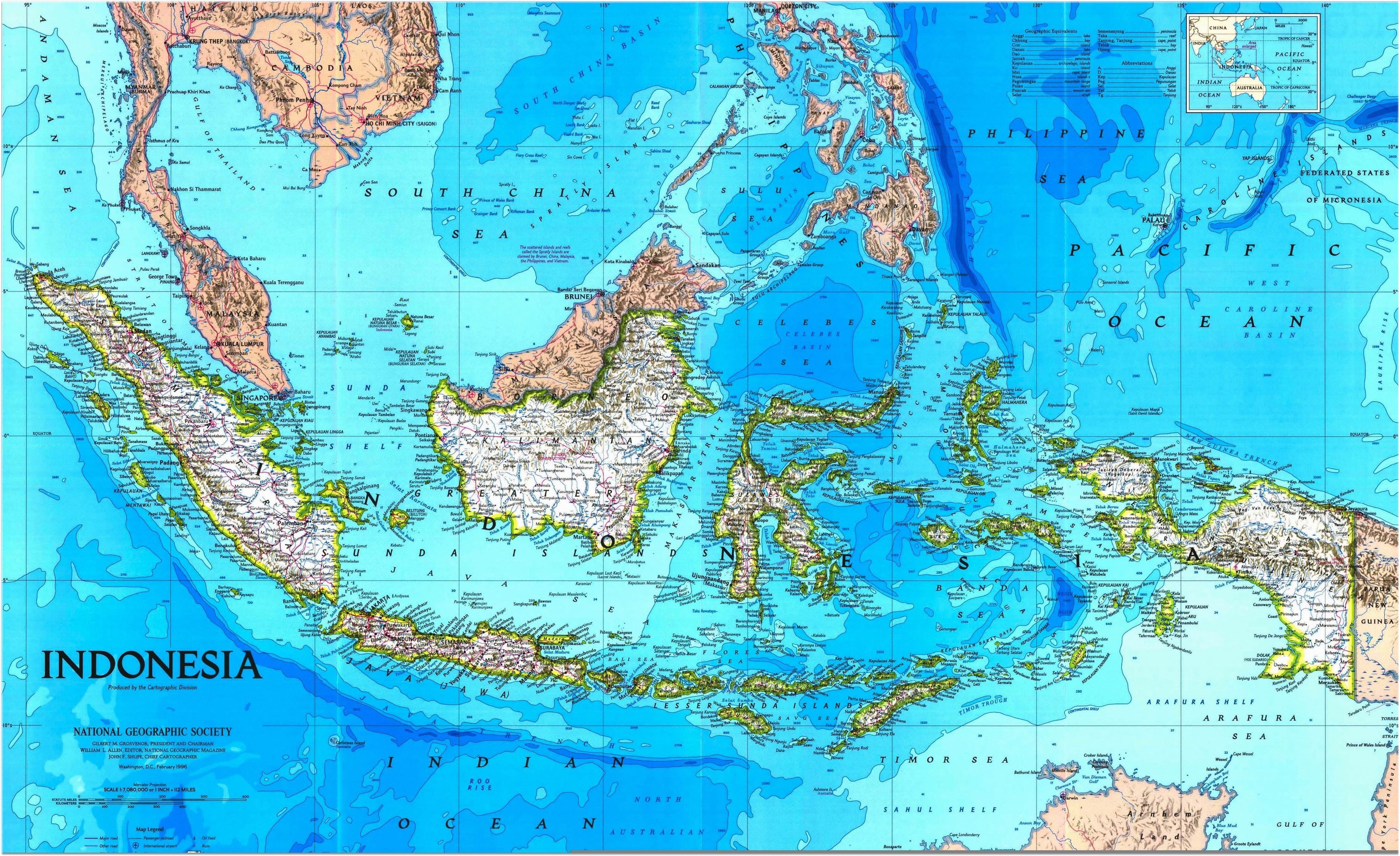 indonesia. Indonesia map 1996(4646x 3M), shenzhen map, world