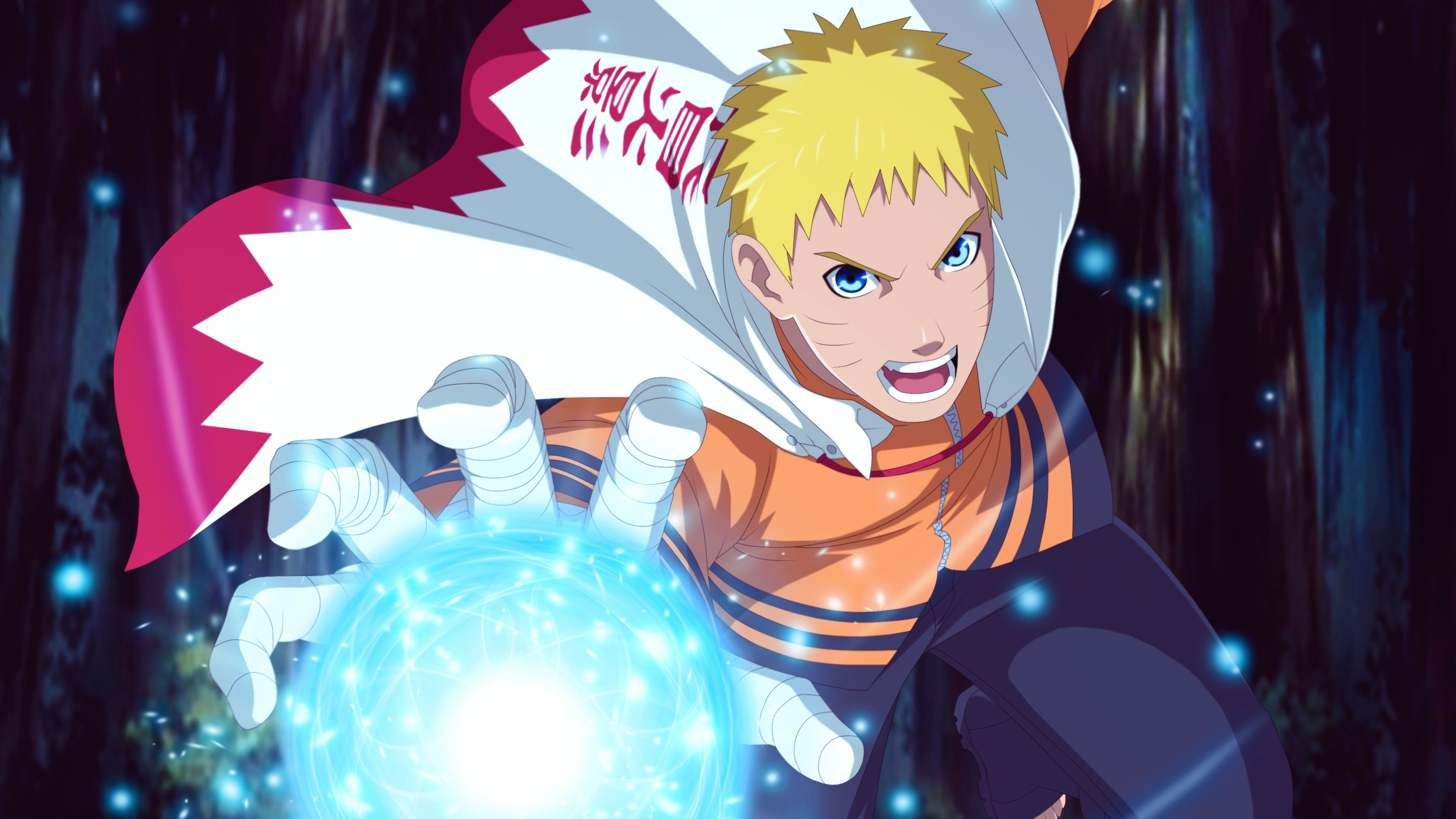 Naruto Uzumaki Ransengan Hokage Boruto Anime 4K