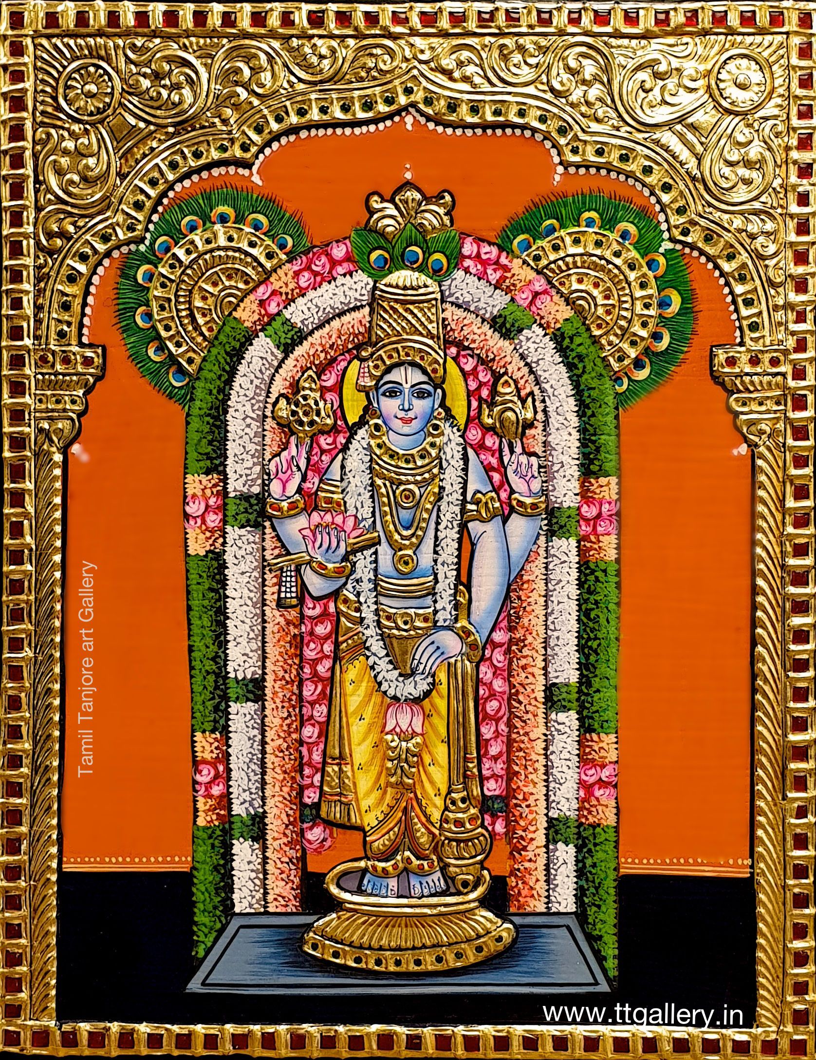Tanjore Painting, Tanjavore painting, Guruvayurappan, Aditya