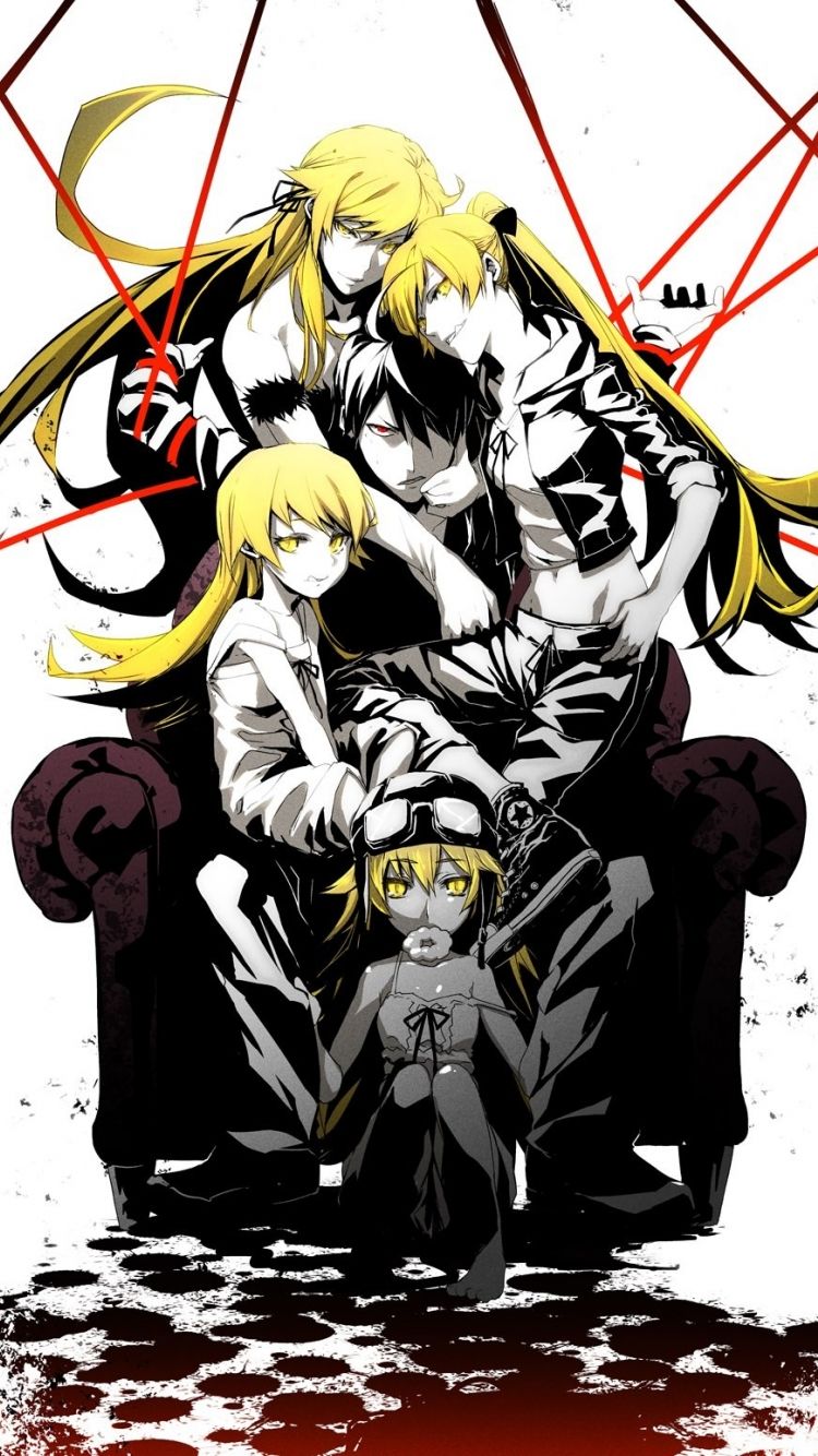 Free download vampires Araragi Koyomi Oshino Shinobu anime anime