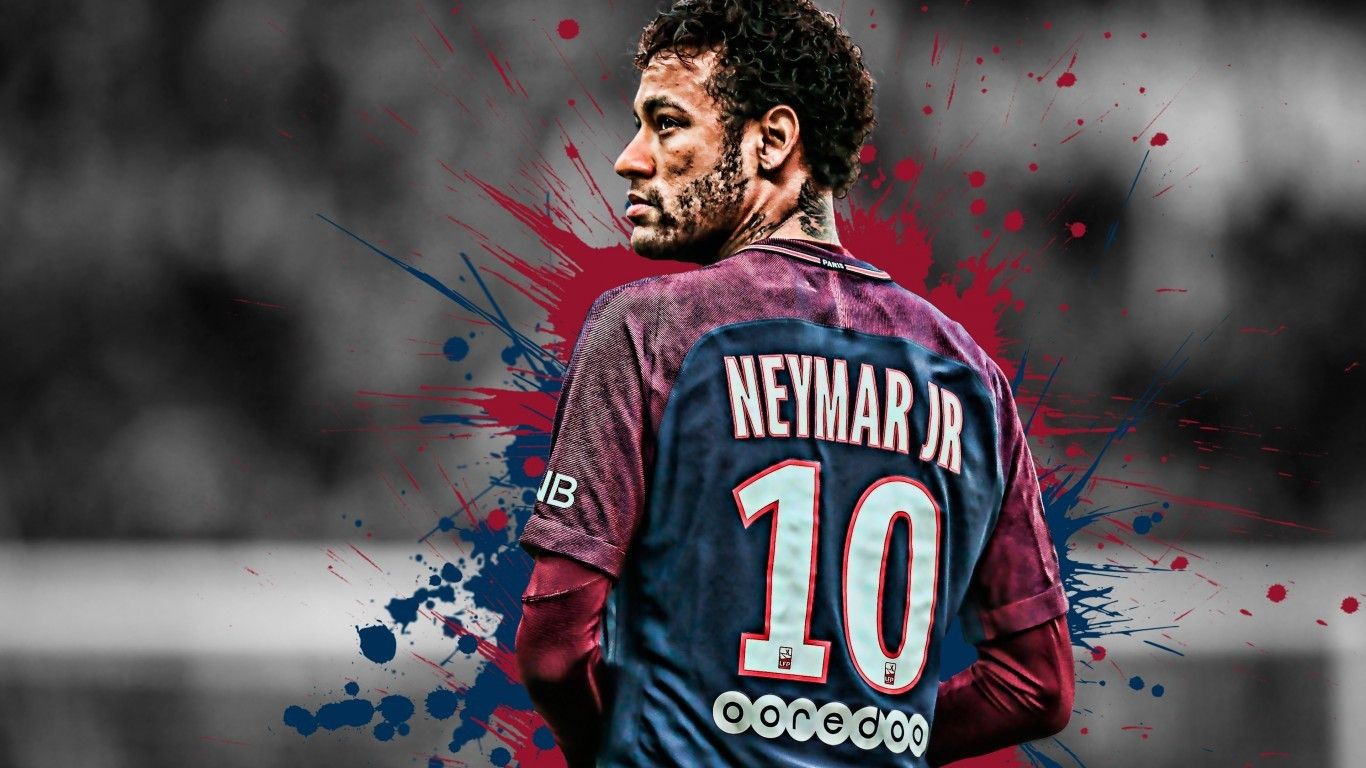 Download 1366x768 Neymar, Psg, Football Player Wallpaper