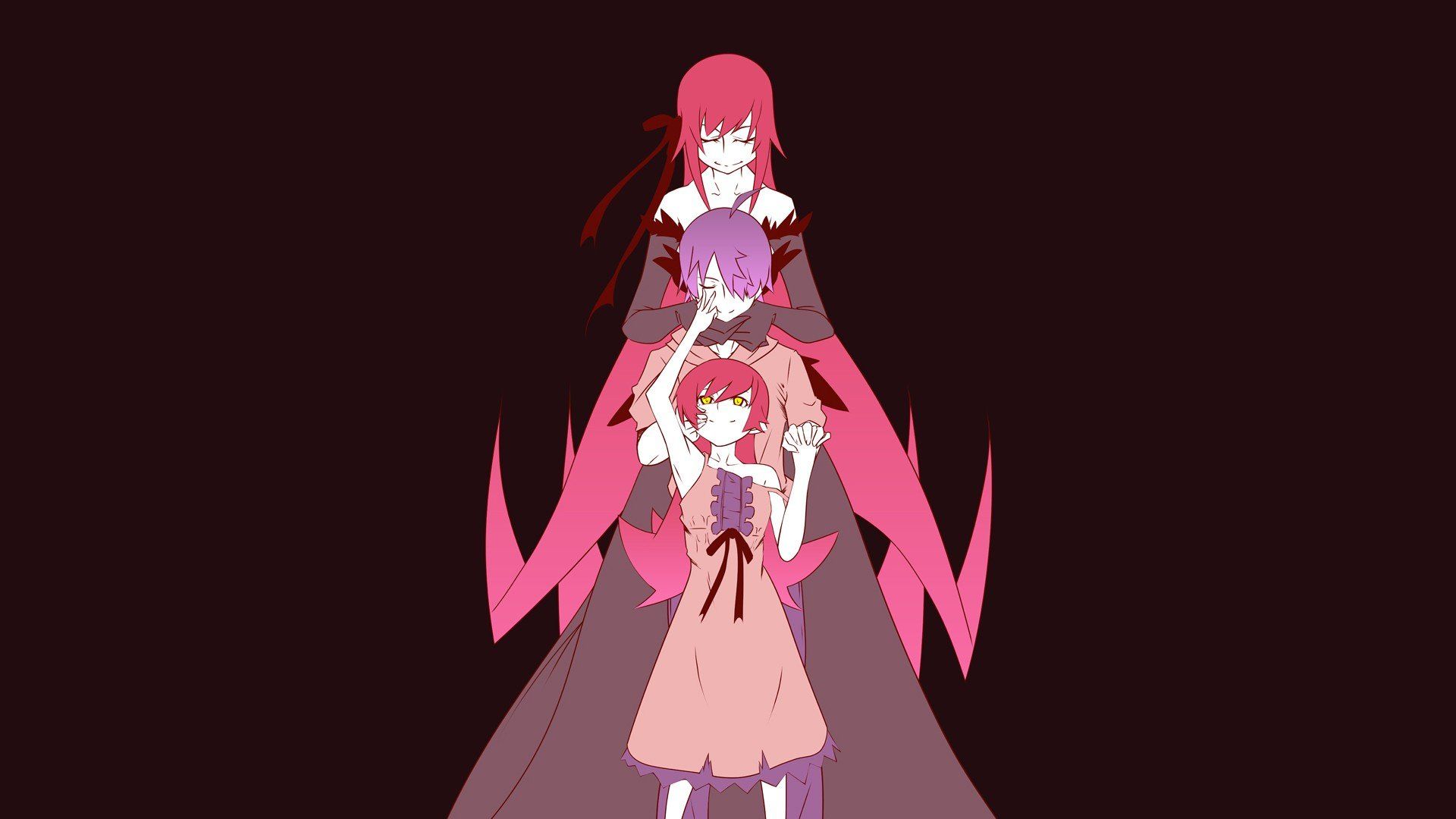 colorful, Anime, Monogatari Series, Oshino Shinobu, Araragi Koyomi