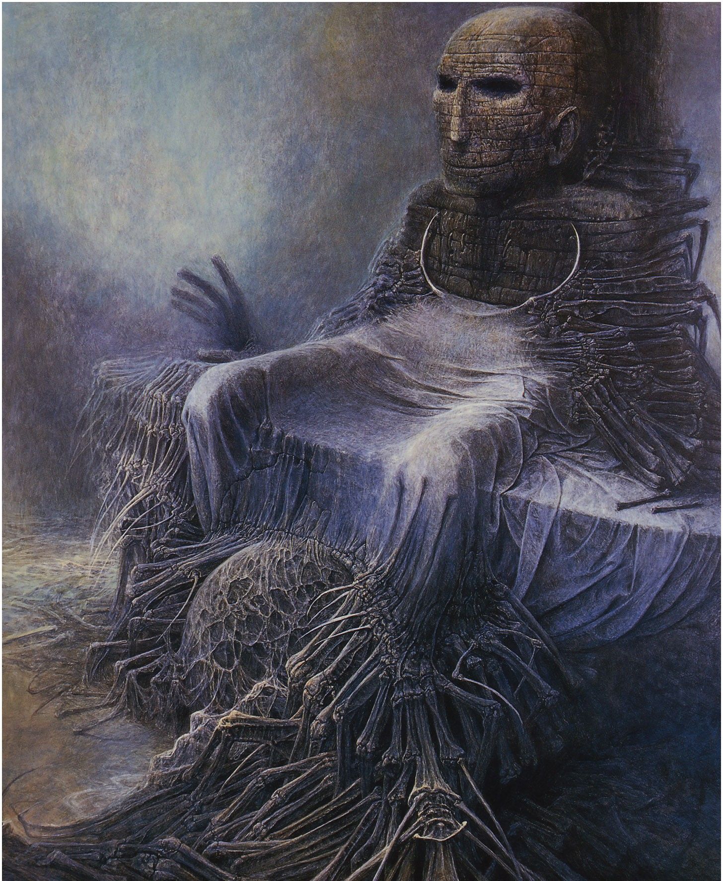 Zdzisław Beksiński, picture, artwork, skull, surrealx1774