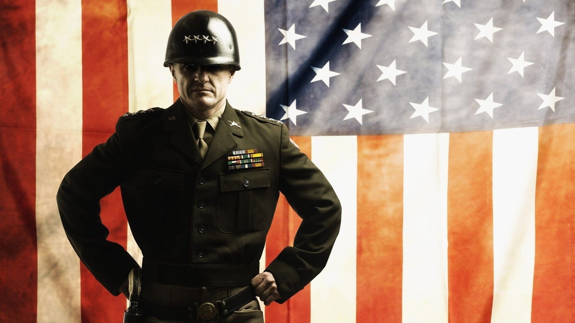 Wallpaper Drill sergeant, flag, usa, soldier desktop wallpaper