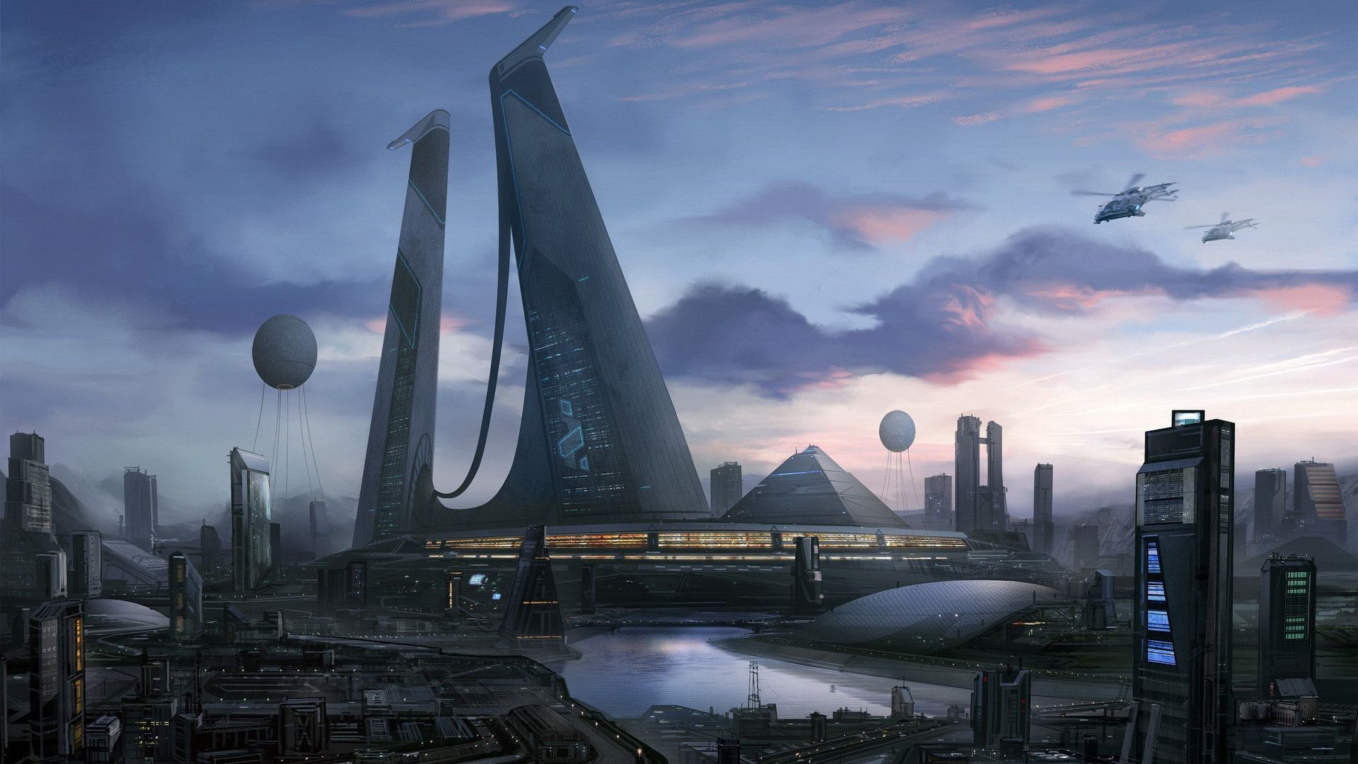 Wallpaper For > Future City Wallpaper. Futuristic city, Sci fi