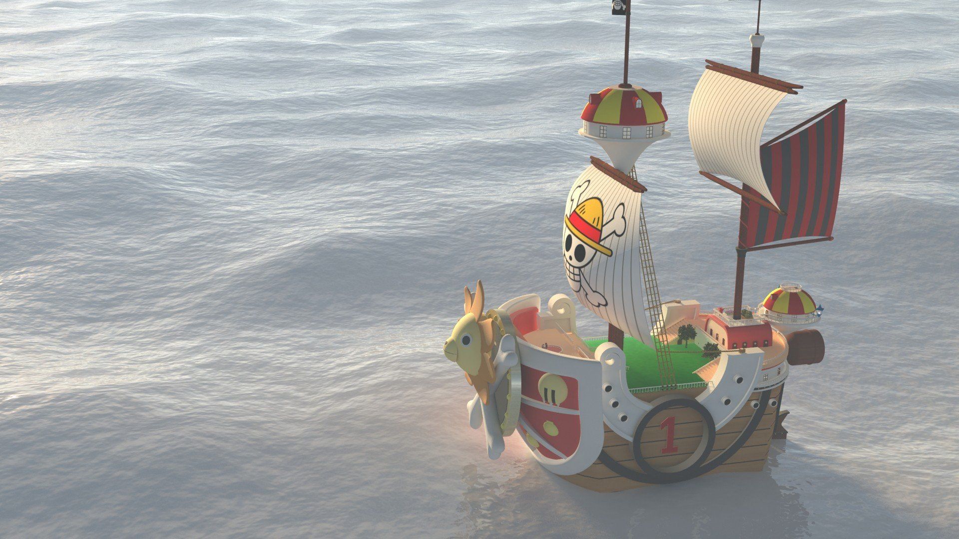 Going Merry and thousand sunny, One Piece anime, HD Wallpaper