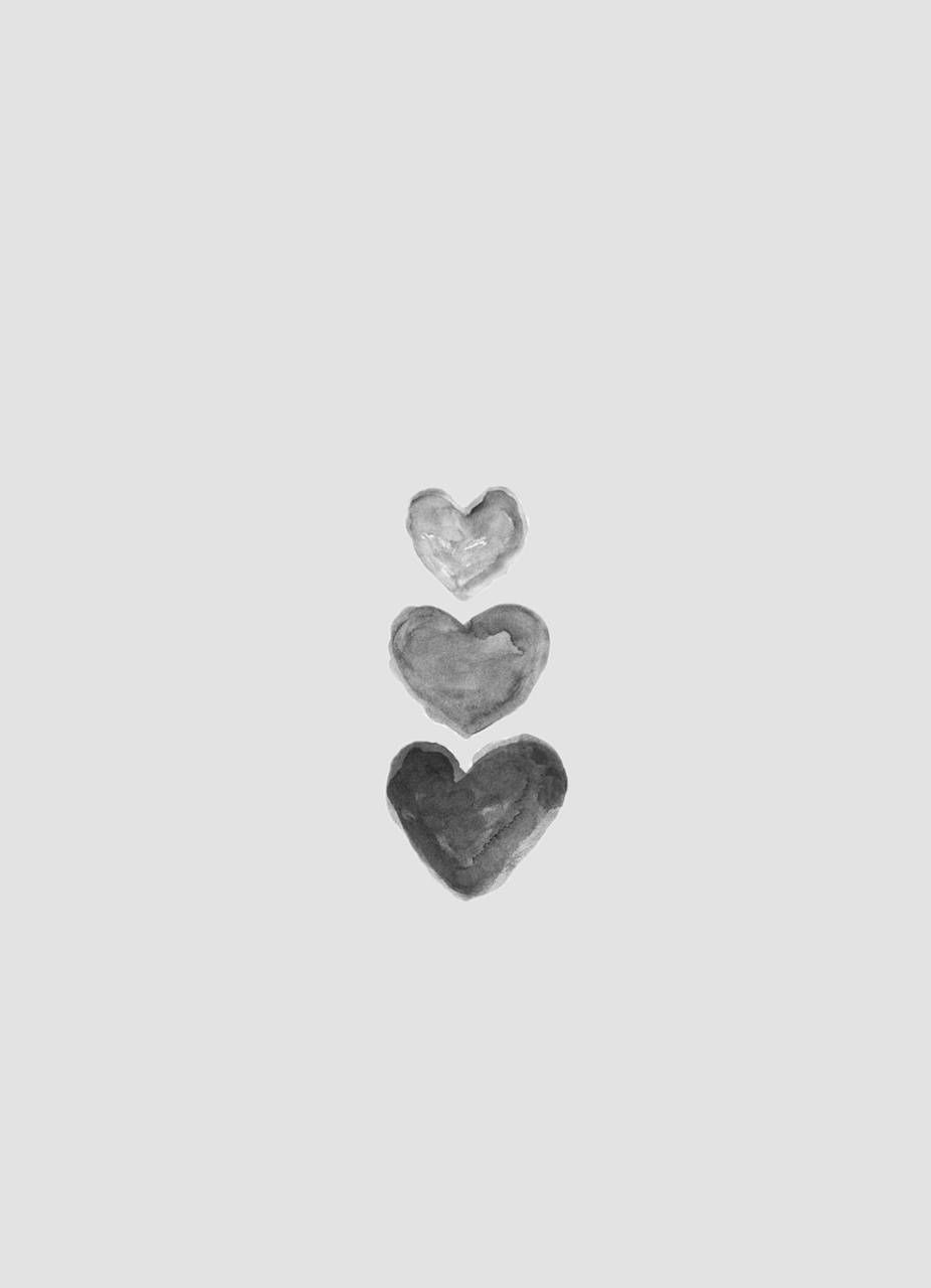 Grey hearts wallpaper