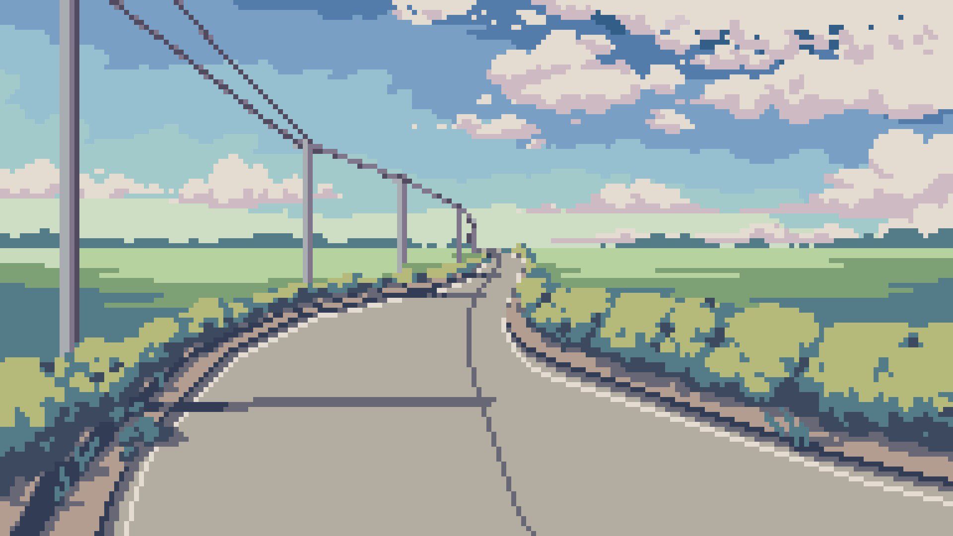 Endless summer. Pixel art landscape, Pixel art, Pixel art background