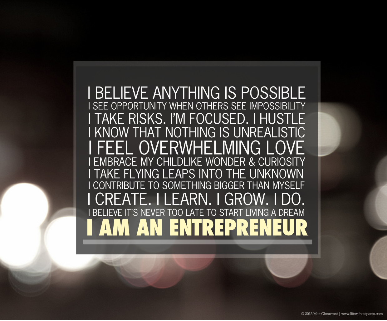 So, You Wanna Become An Entrepreneur?