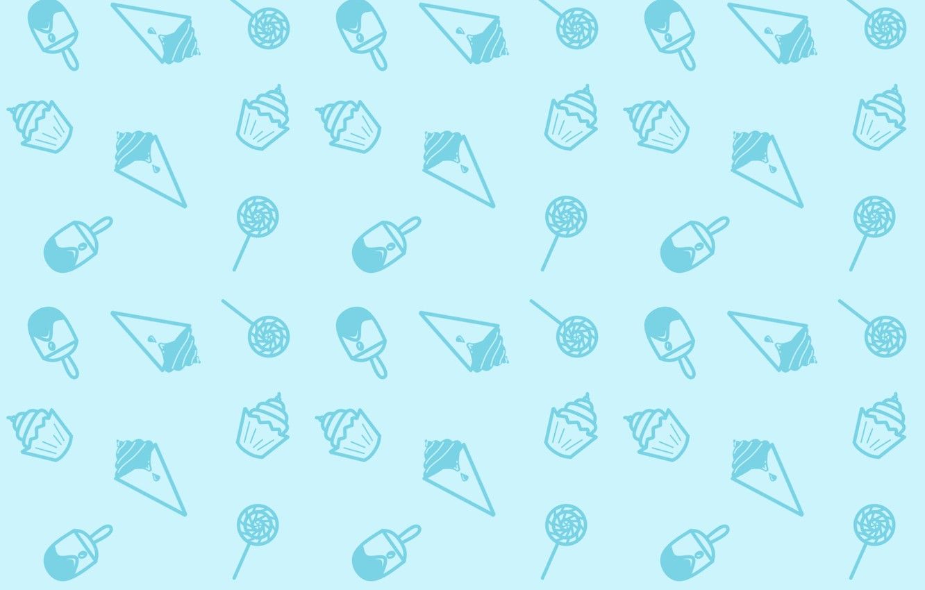 Wallpaper Minimalism, Blue, Candy, Sweets, Texture, Ice cream