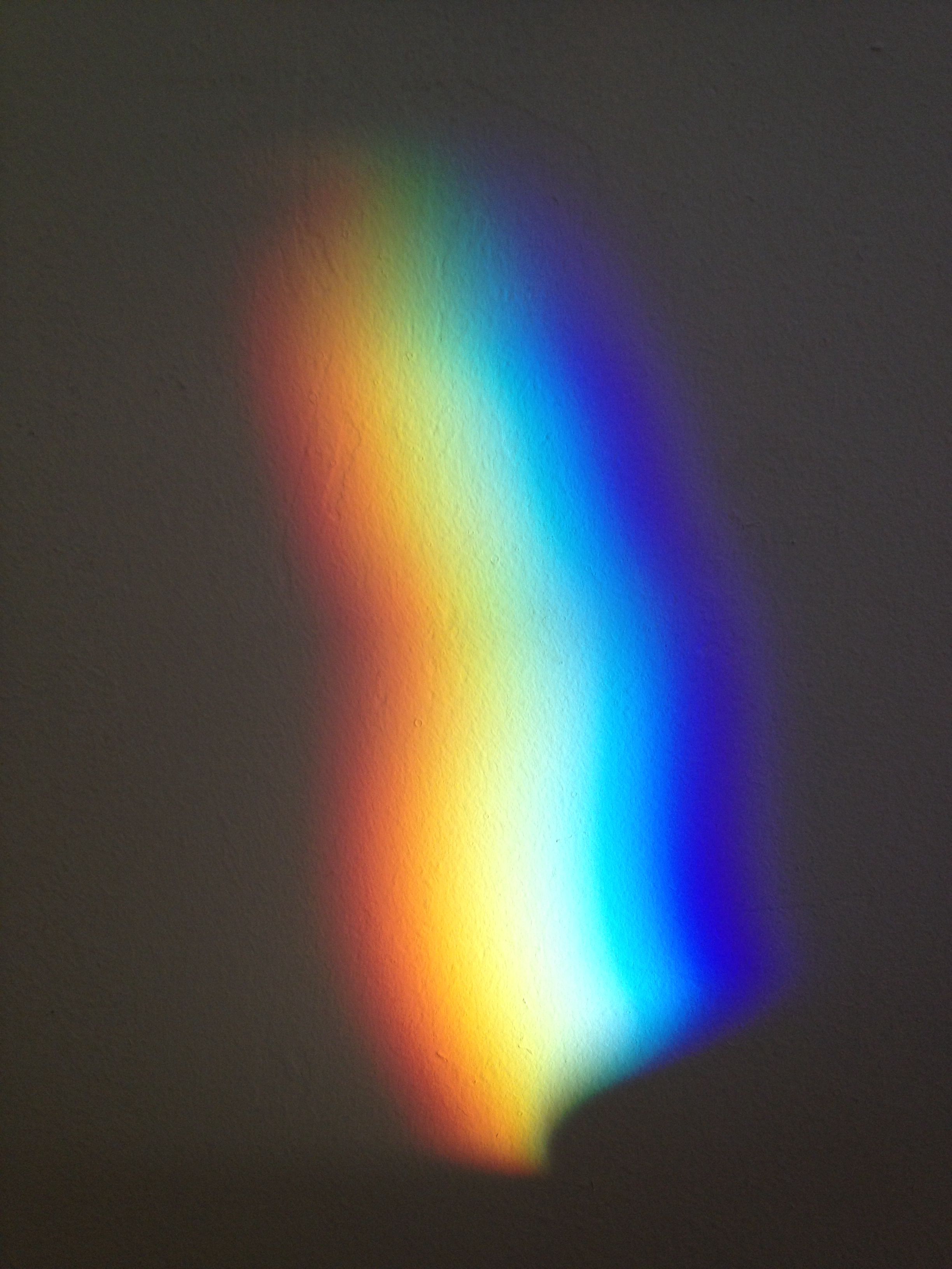 Refraction of a mirror onto a wall. Rainbow aesthetic, Texture