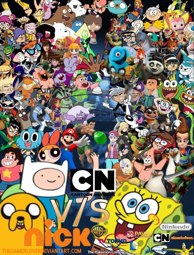 Cartoon Network vs Nick Wallpaper by TheGamerLover. Character wallpaper, Cartoon wallpaper, Cartoon network characters