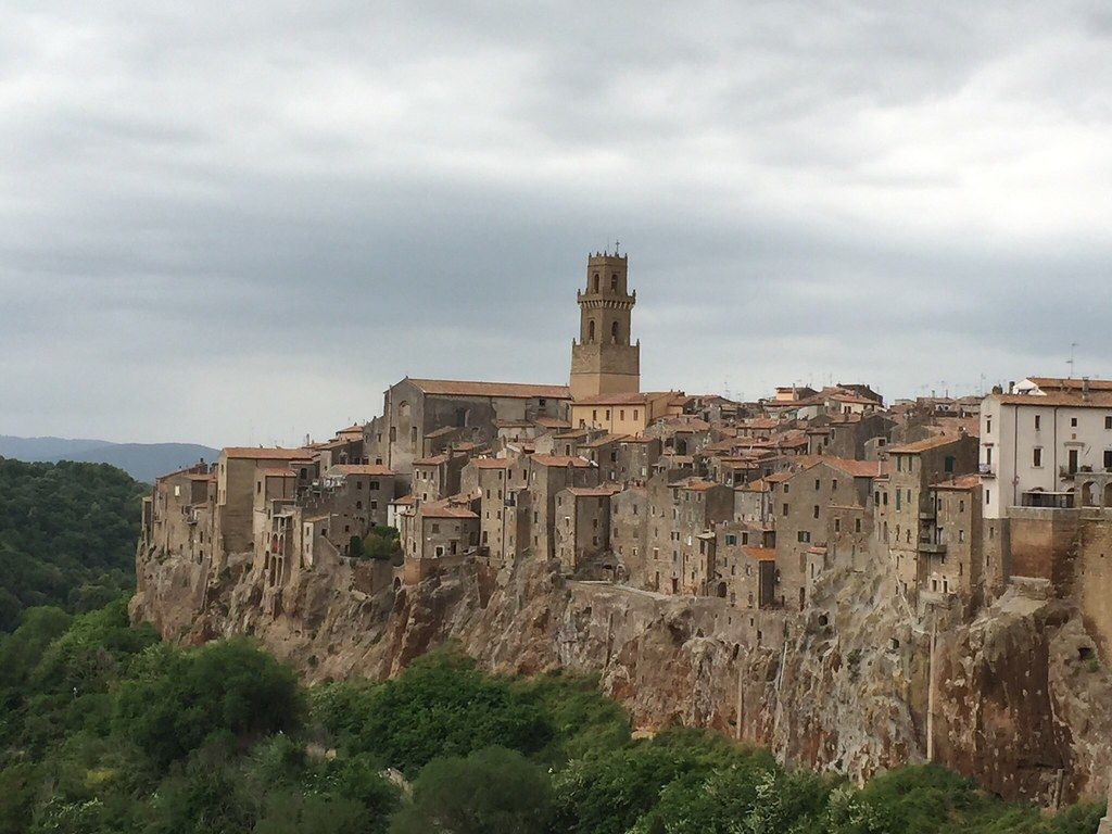 Elevation of Pitigliano GR, Italy