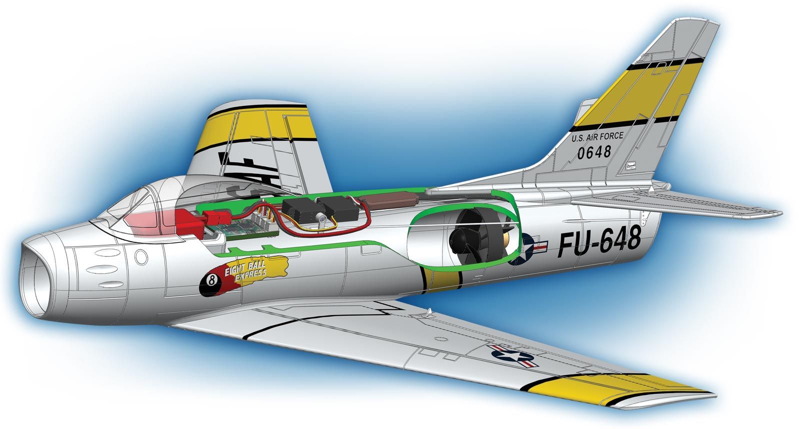 Great Planes F 86 Sabre Tx R Brushless Micro EDF