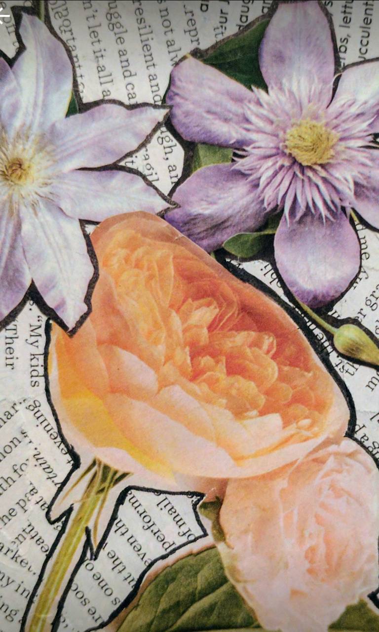 Flower collage wallpaper