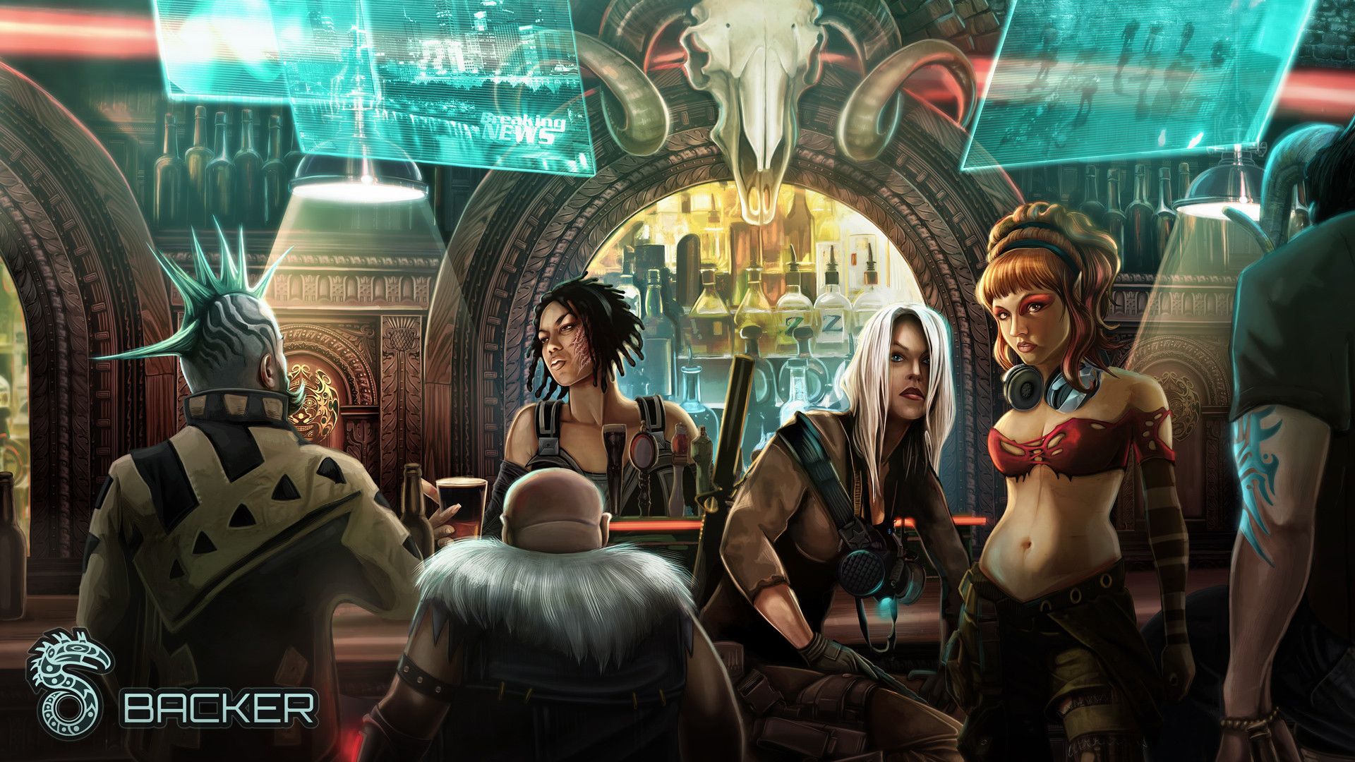 Wallpaper from Shadowrun: Dragonfall's Cut