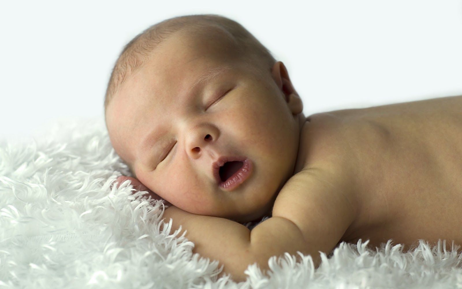 Cute Little Baby Sleep Open His Mouth HD Wallpaper. Cute Little Babies
